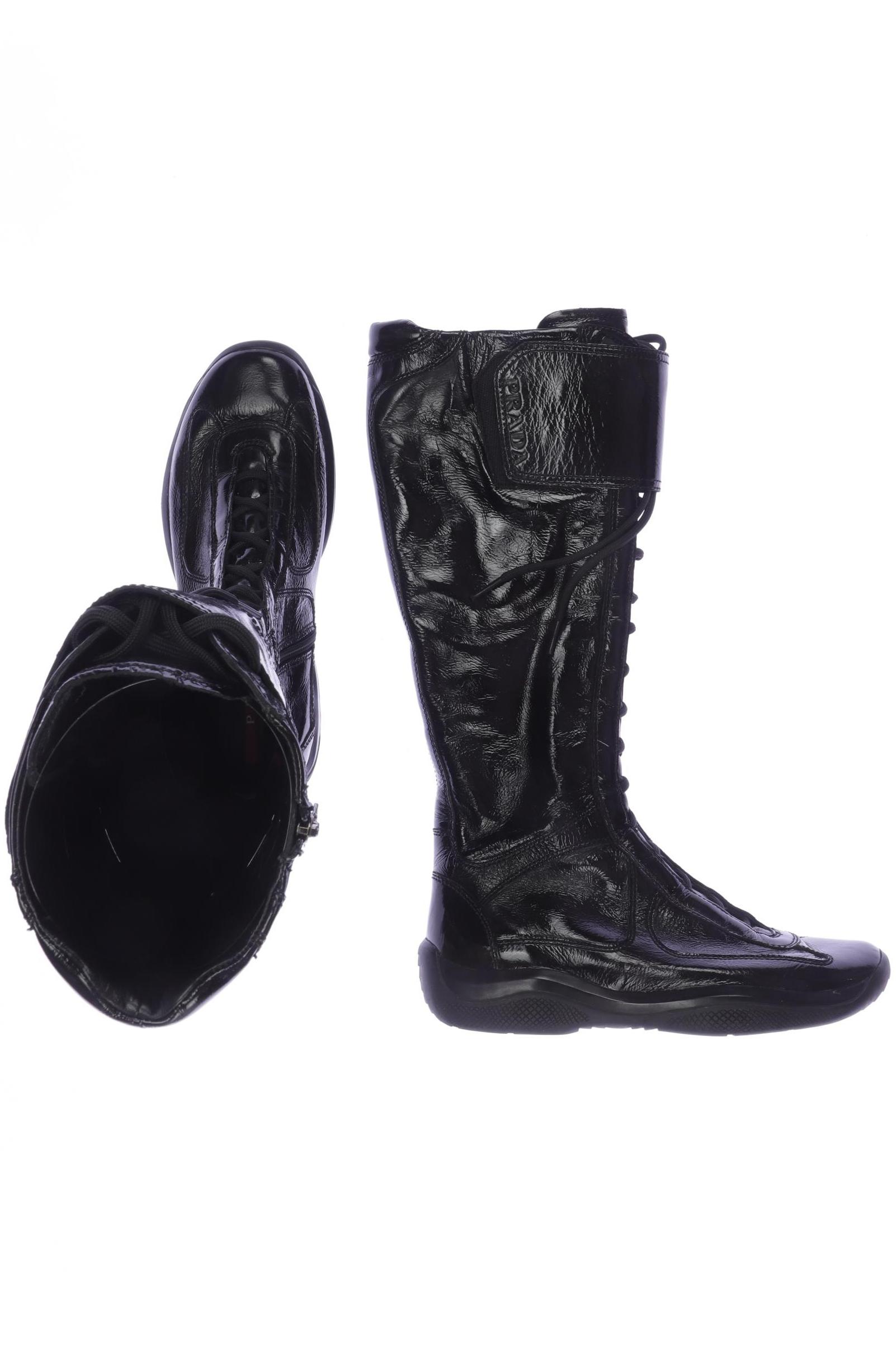 

Prada Damen Stiefel, schwarz, Gr. 38