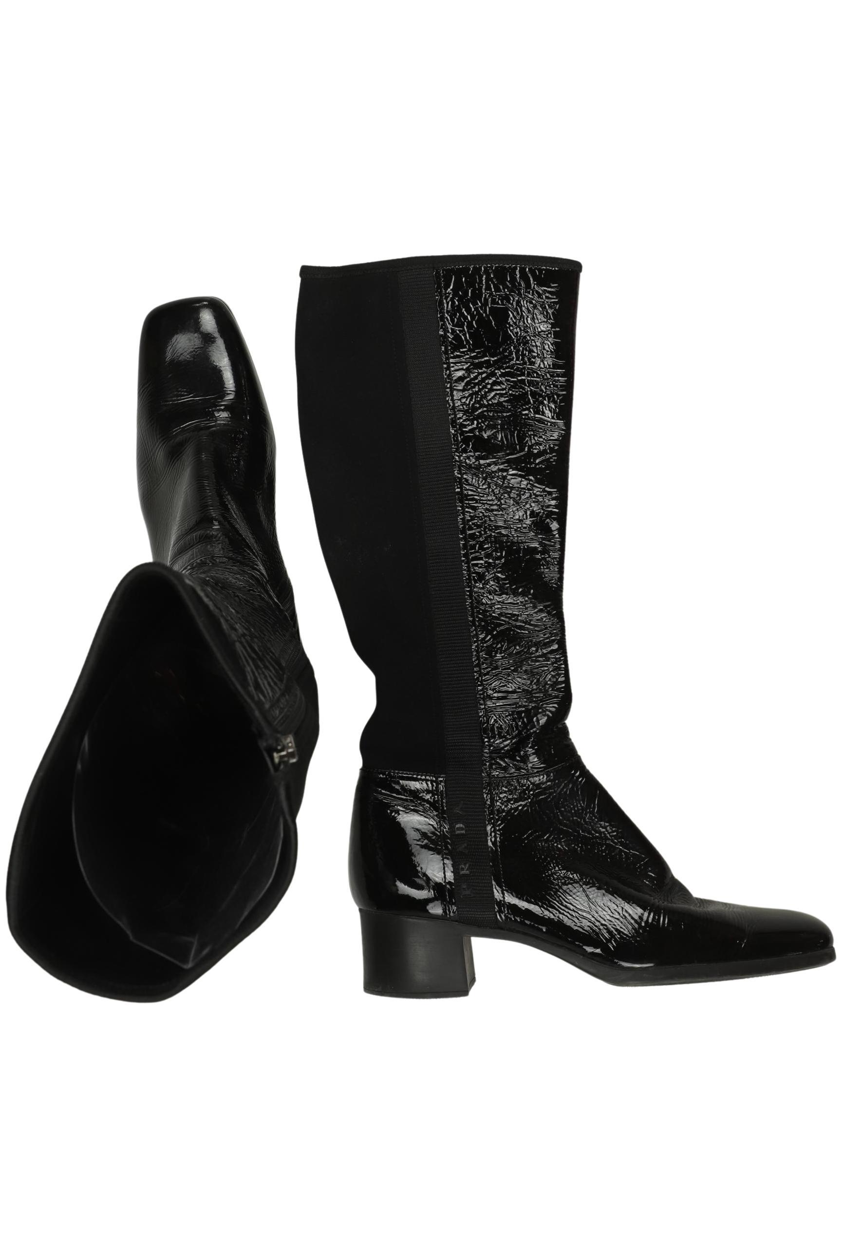 

Prada Damen Stiefel, schwarz, Gr. 38.5