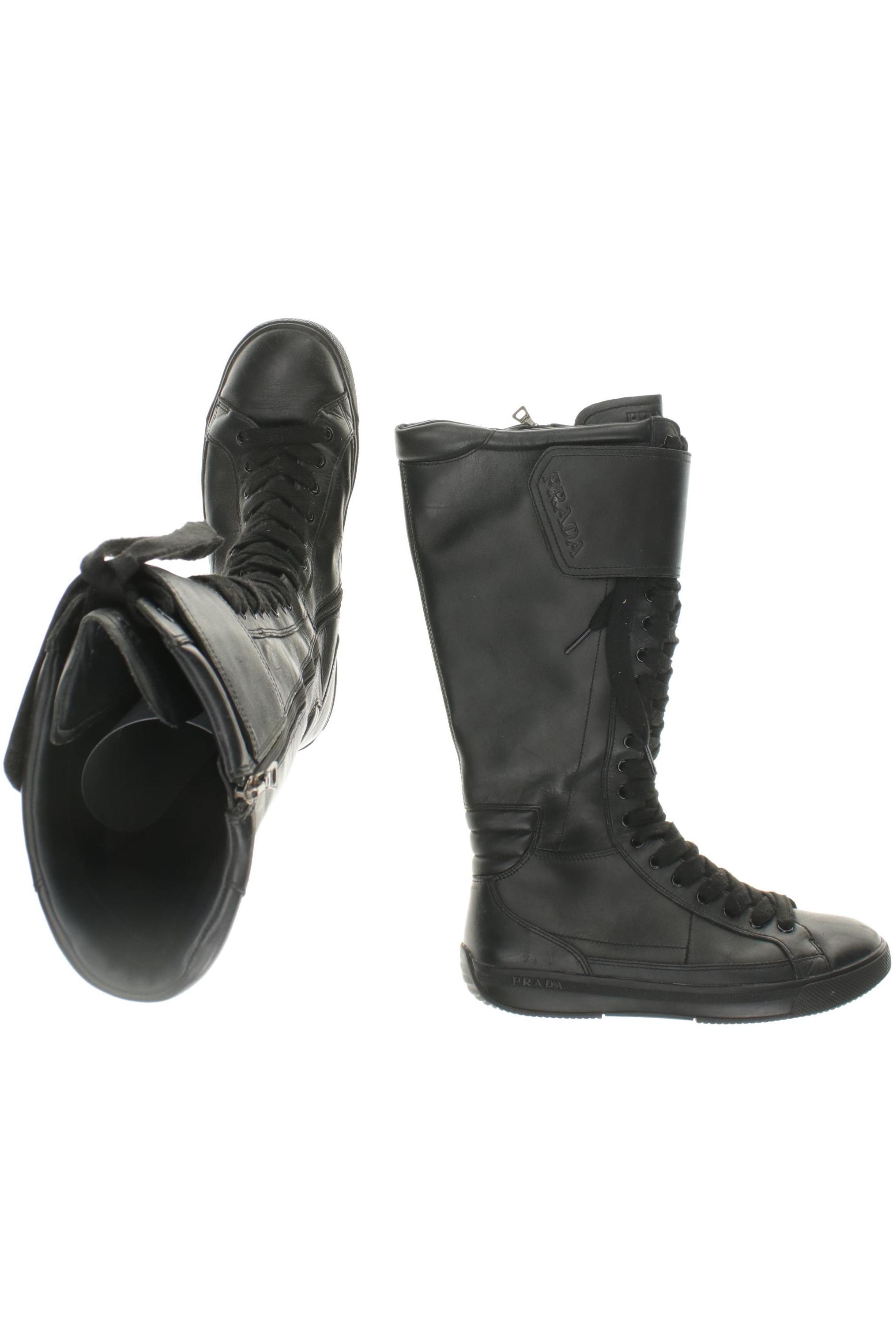 

Prada Damen Stiefel, schwarz, Gr. 36.5