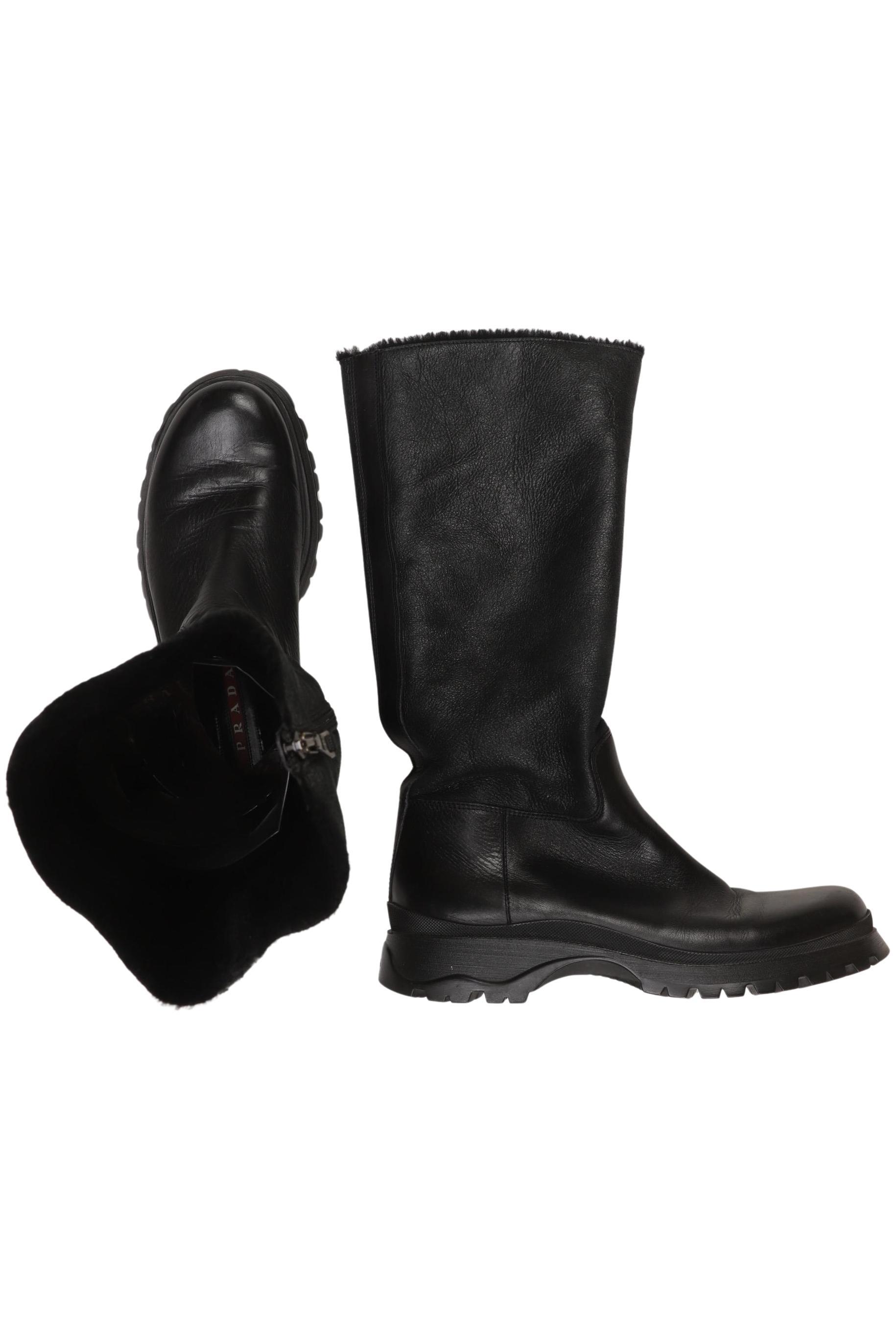

Prada Damen Stiefel, schwarz, Gr. 39.5