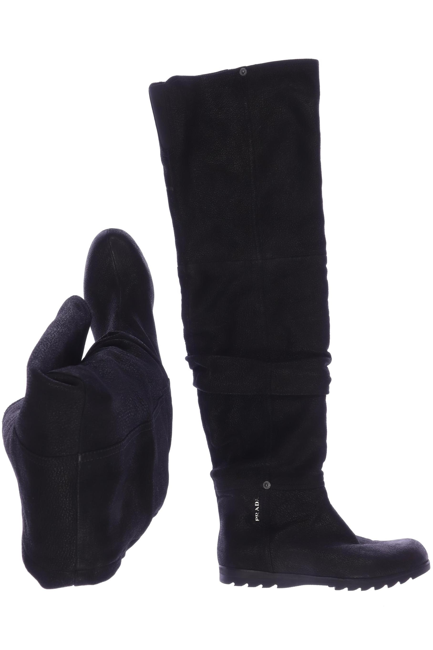 

Prada Damen Stiefel, schwarz, Gr. 38.5
