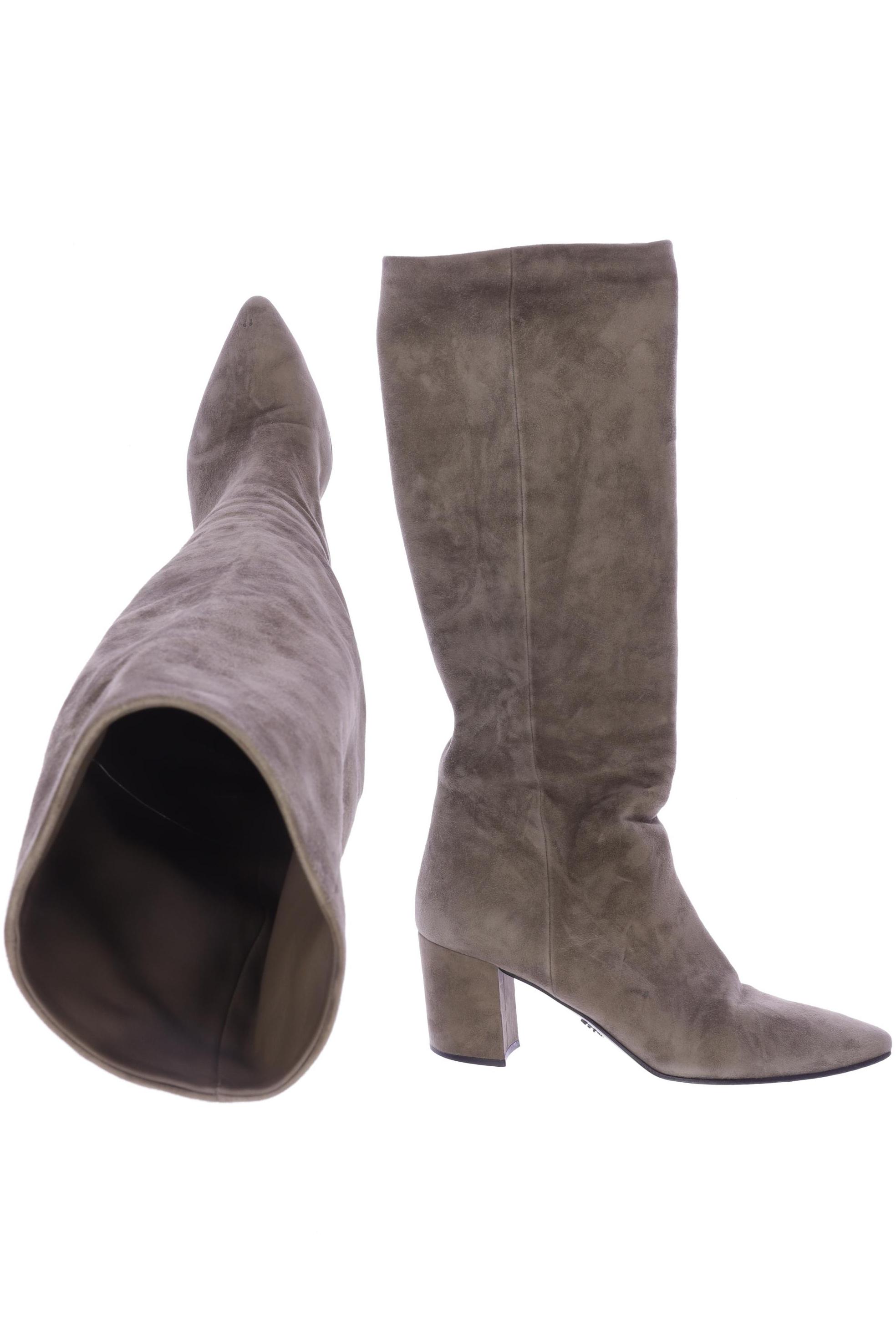 

Prada Damen Stiefel, beige, Gr. 40