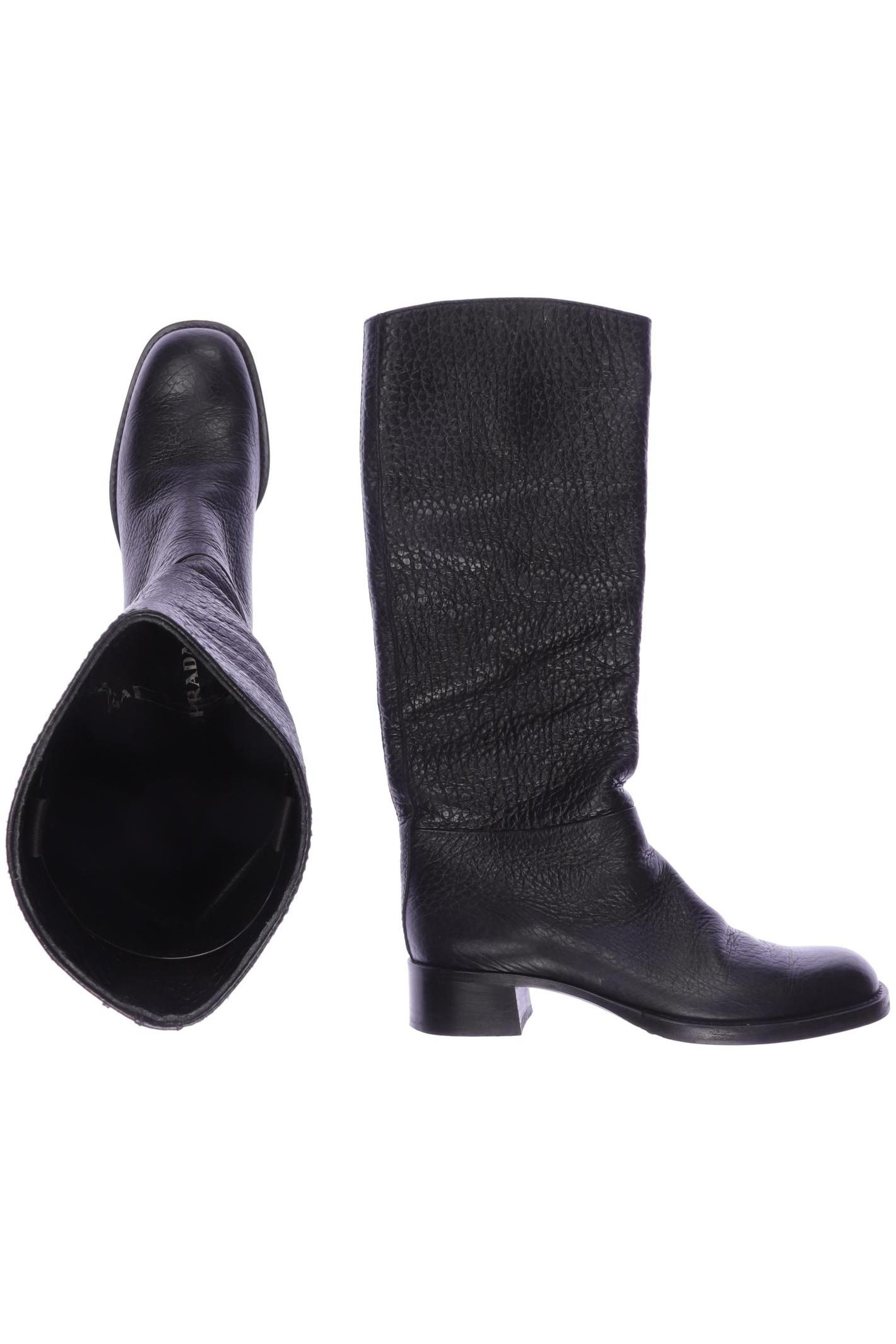 

Prada Damen Stiefel, schwarz, Gr. 38.5