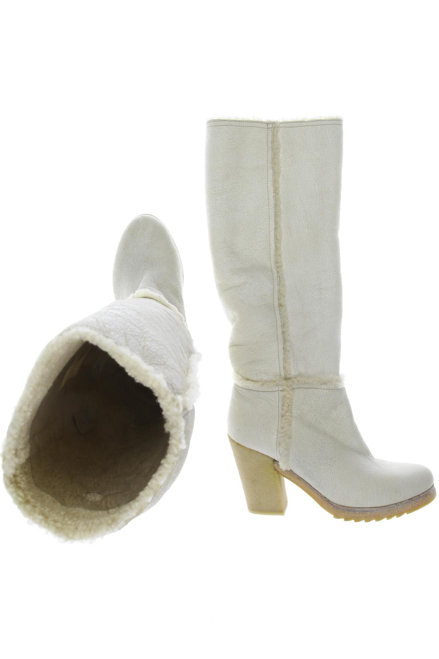 

Prada Damen Stiefel, cremeweiß, Gr. 38.5
