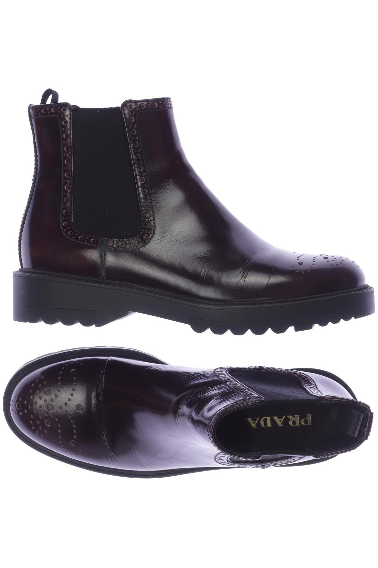 

Prada Damen Stiefelette, bordeaux