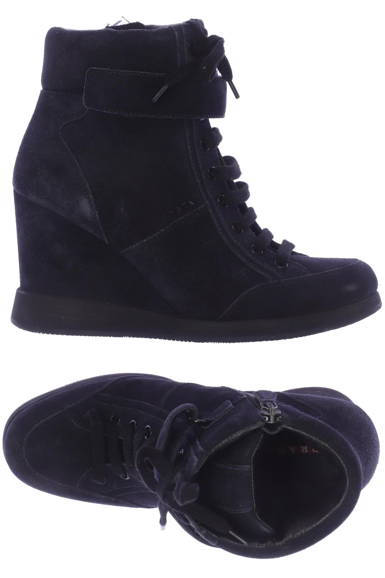 

Prada Damen Stiefelette, marineblau, Gr. 37