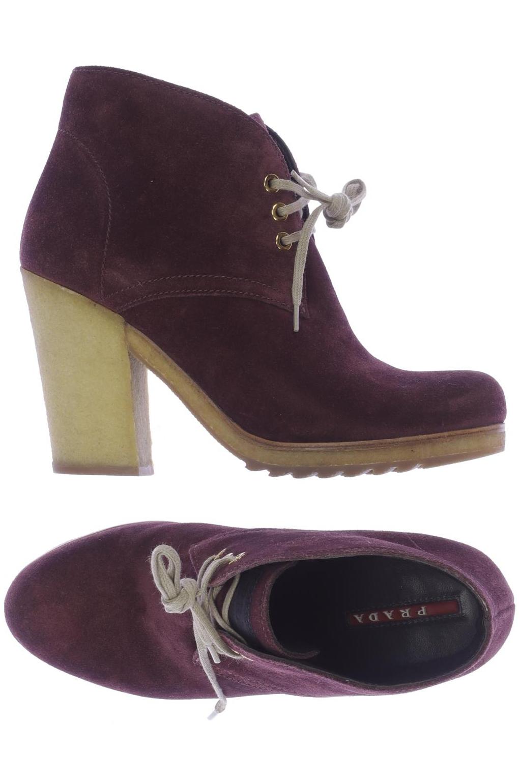 

Prada Damen Stiefelette, bordeaux