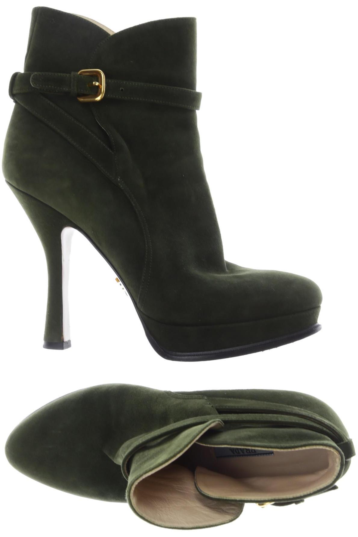 

Prada Damen Stiefelette, grün, Gr. 38