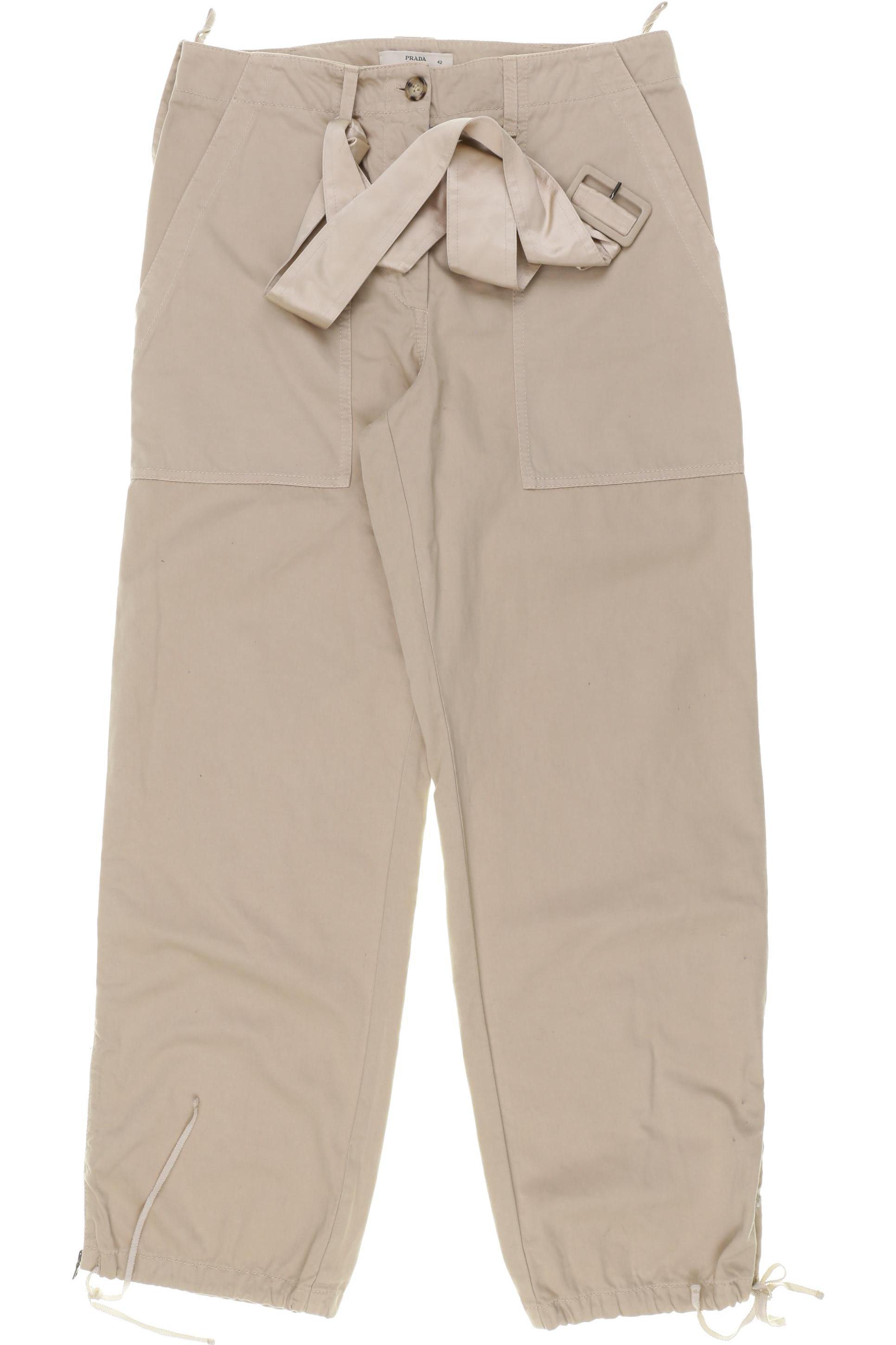 

Prada Damen Stoffhose, beige, Gr. 42