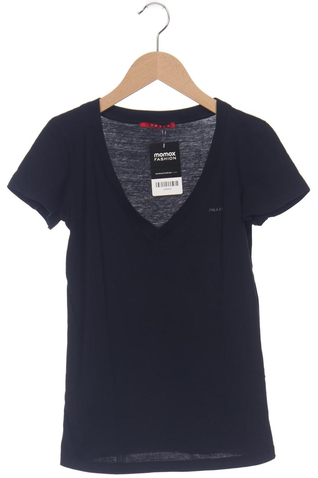 

Prada Damen T-Shirt, schwarz, Gr. 36