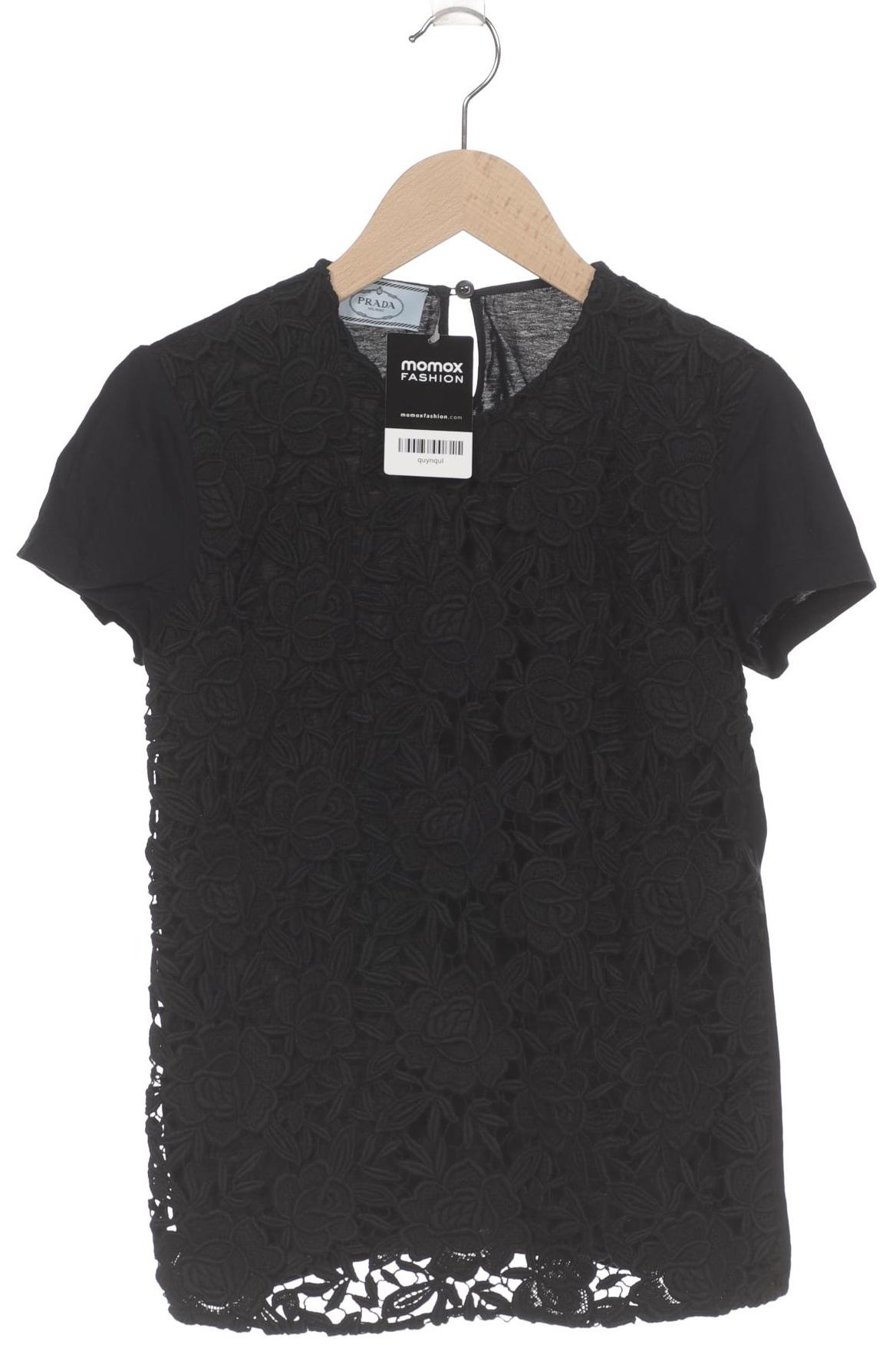 

Prada Damen T-Shirt, schwarz, Gr. 34