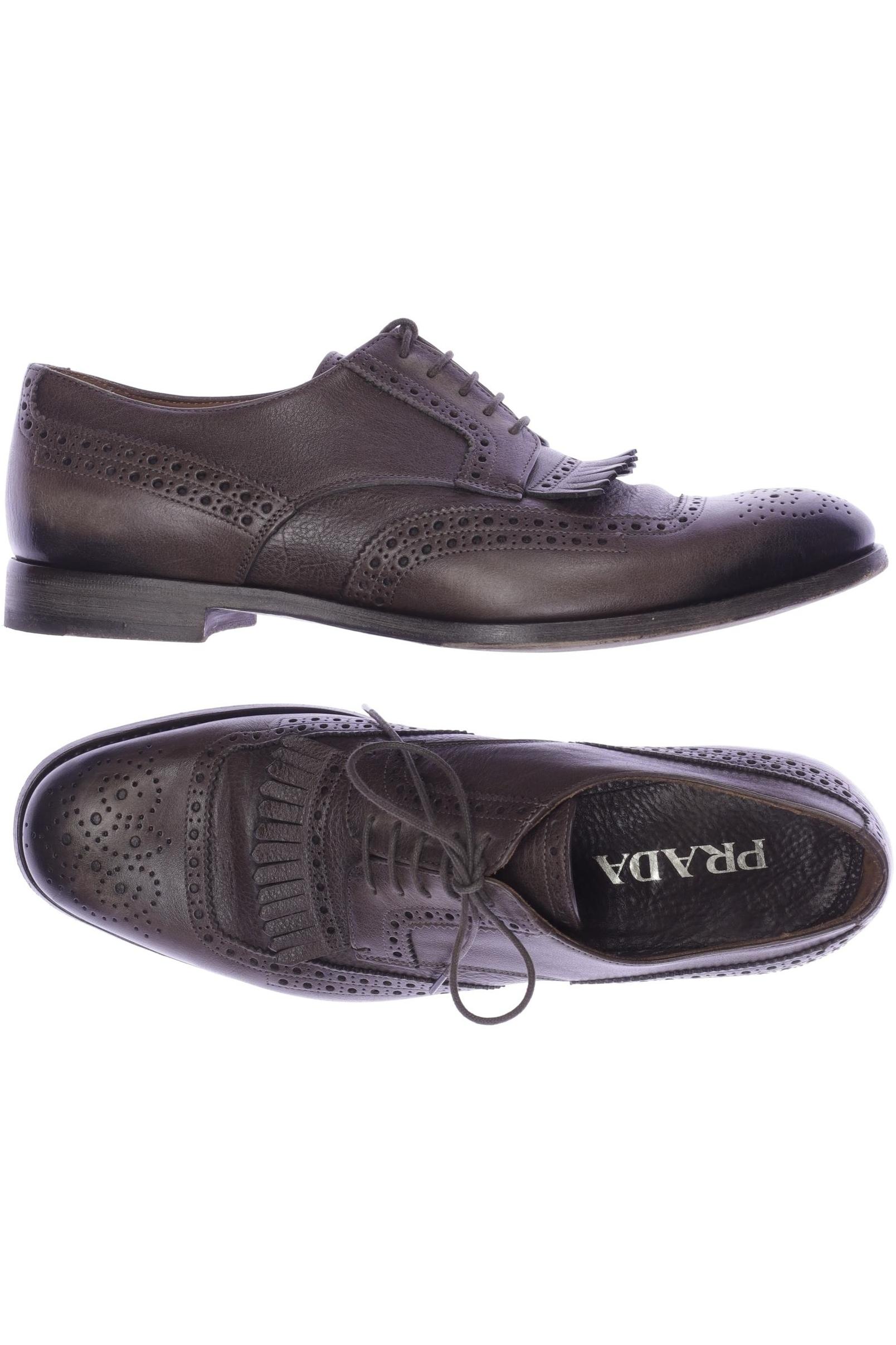 

Prada Herren Halbschuh, braun, Gr. 7.5