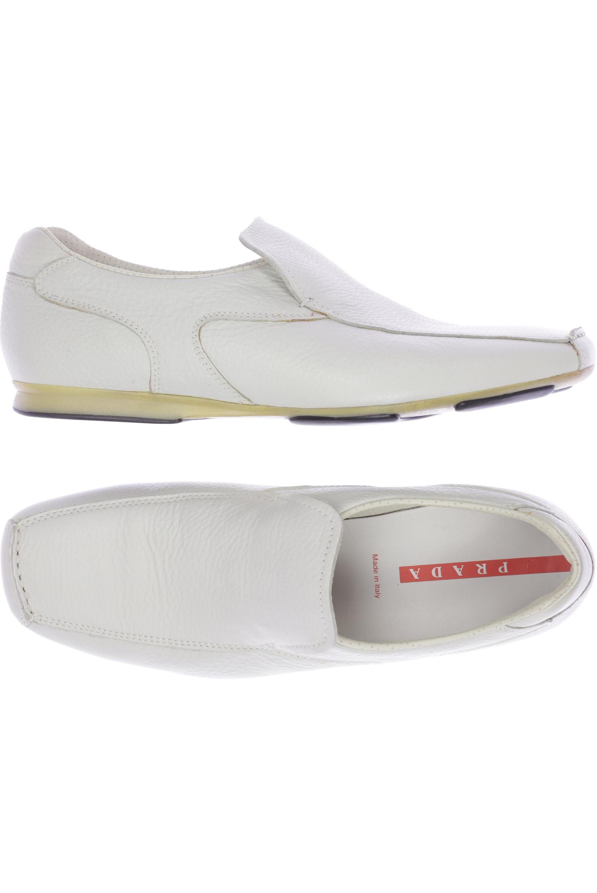 

Prada Herren Halbschuh, weiß, Gr. 7.5