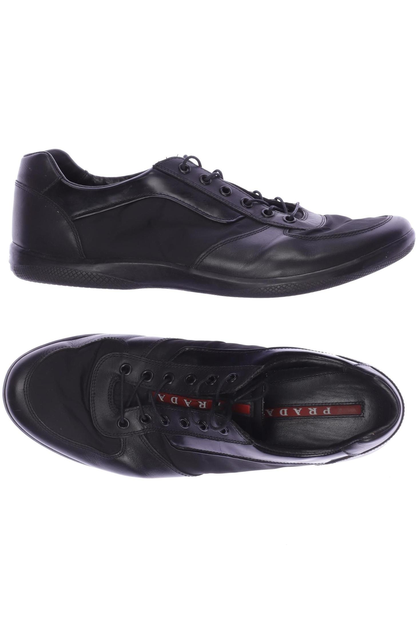 

Prada Herren Halbschuh, schwarz, Gr. 8.5