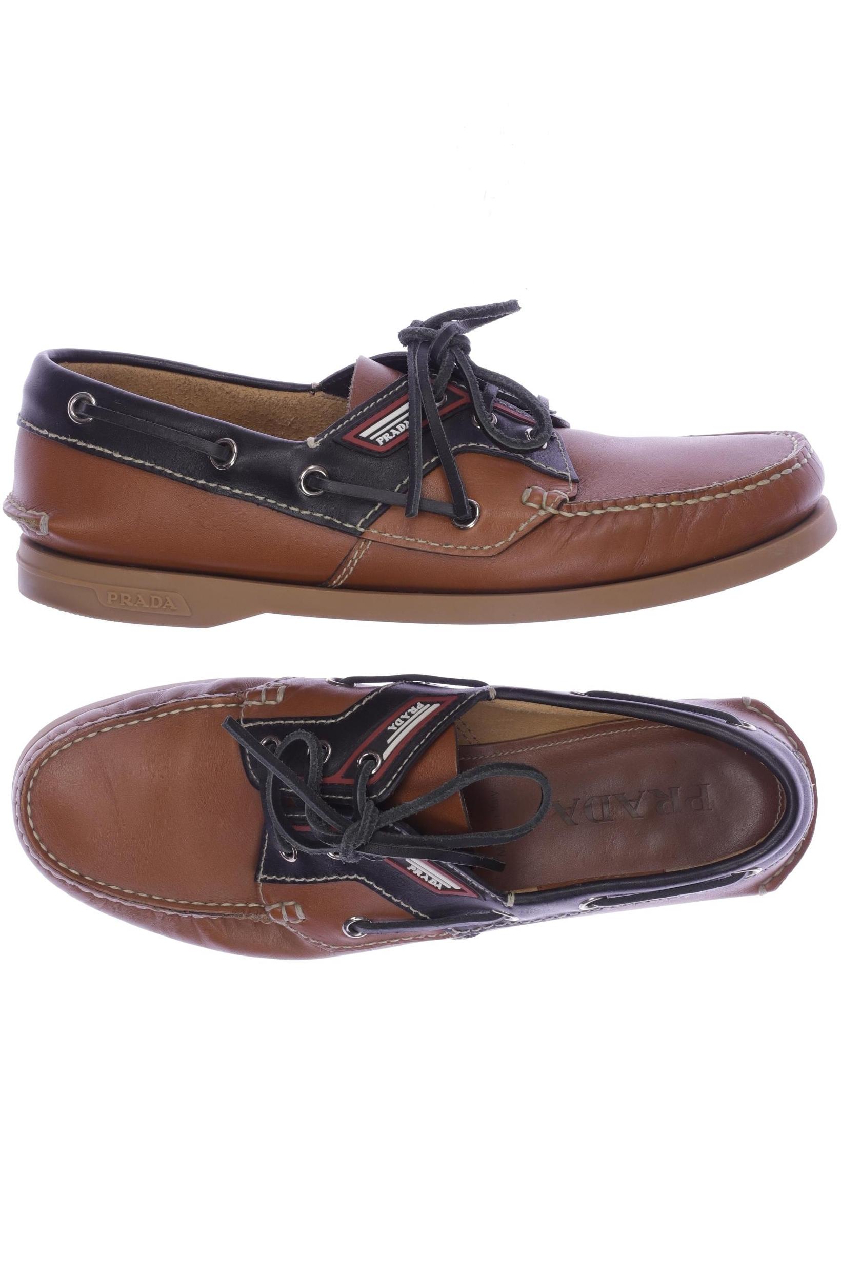 

Prada Herren Halbschuh, braun, Gr. 9