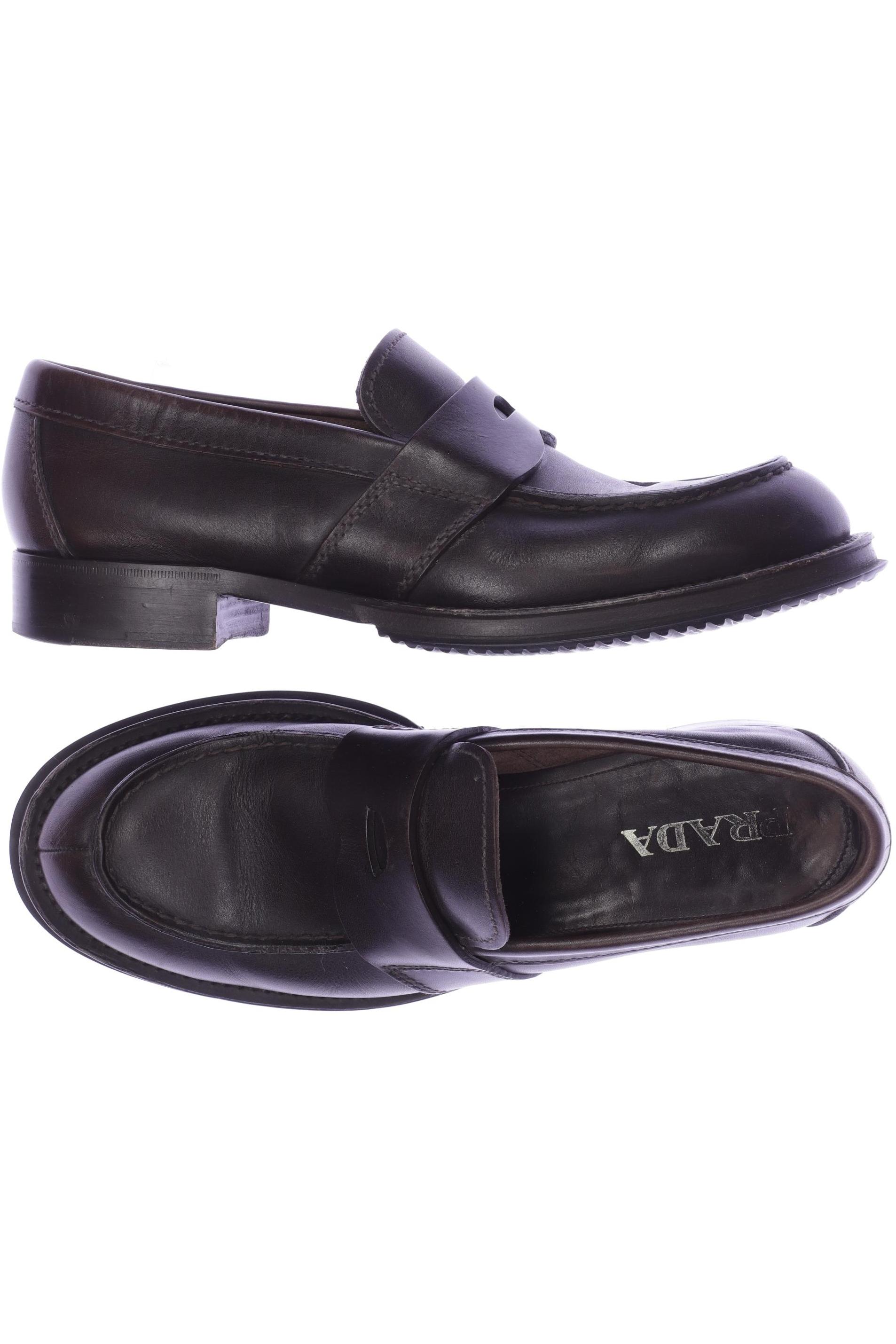 

Prada Herren Halbschuh, braun, Gr. 9