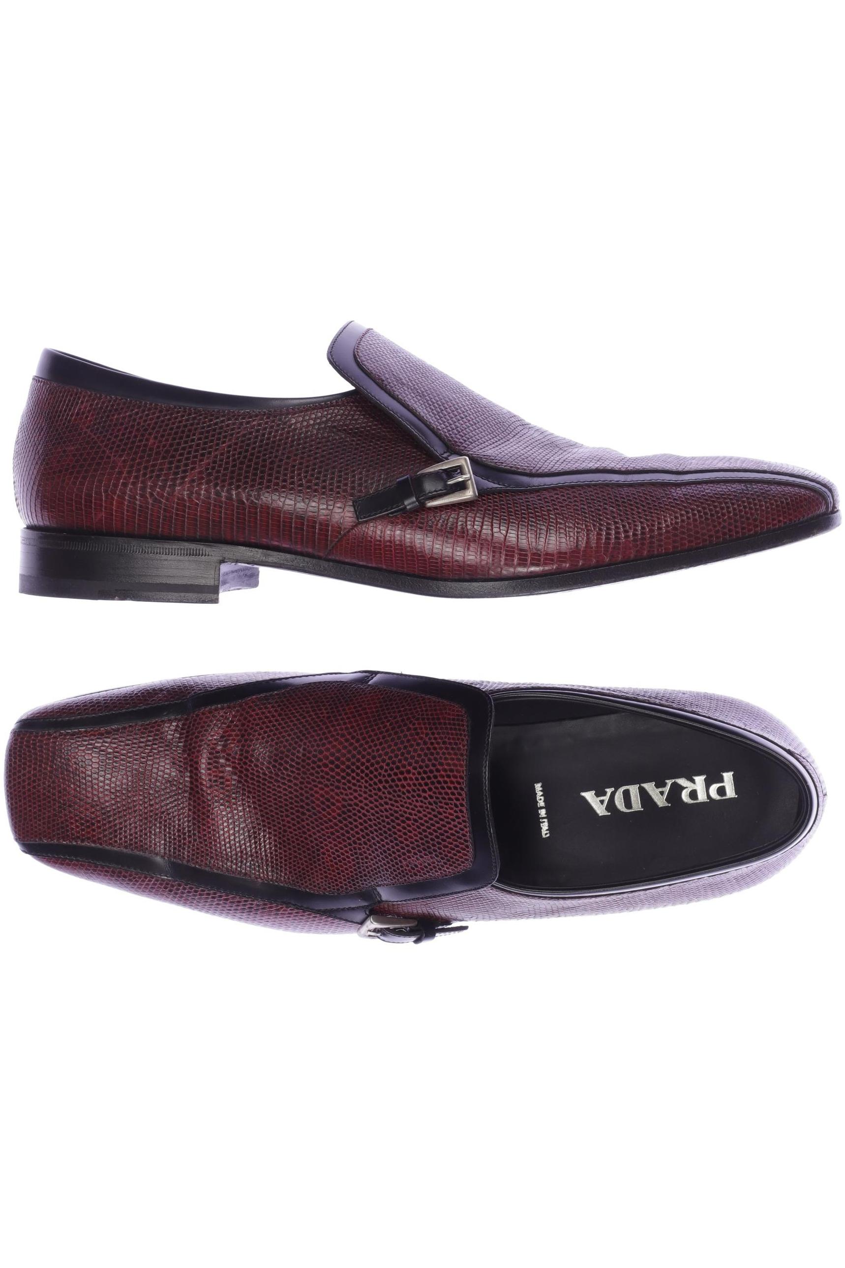 

Prada Herren Halbschuh, bordeaux, Gr. 10