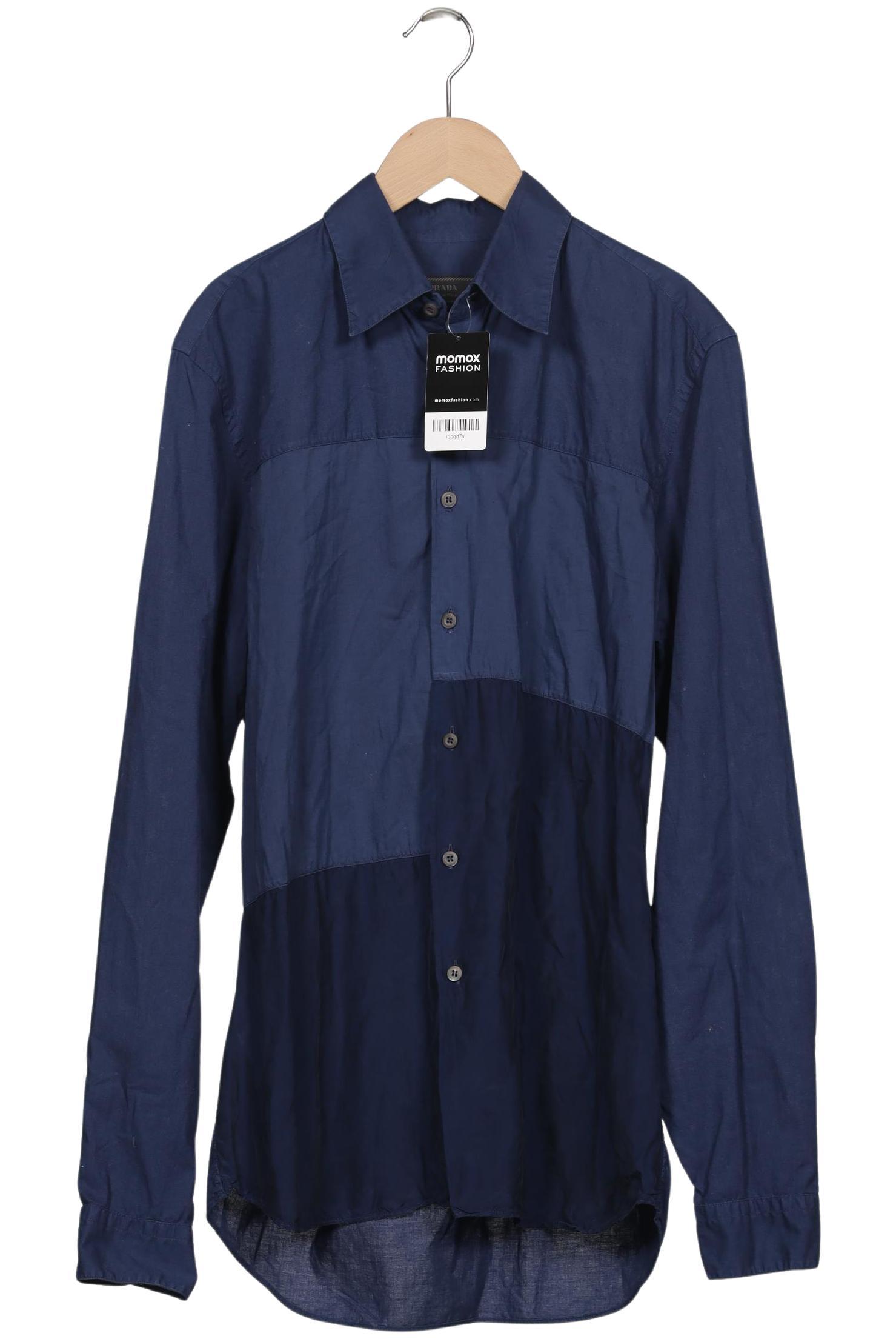 

Prada Herren Hemd, marineblau, Gr. 50