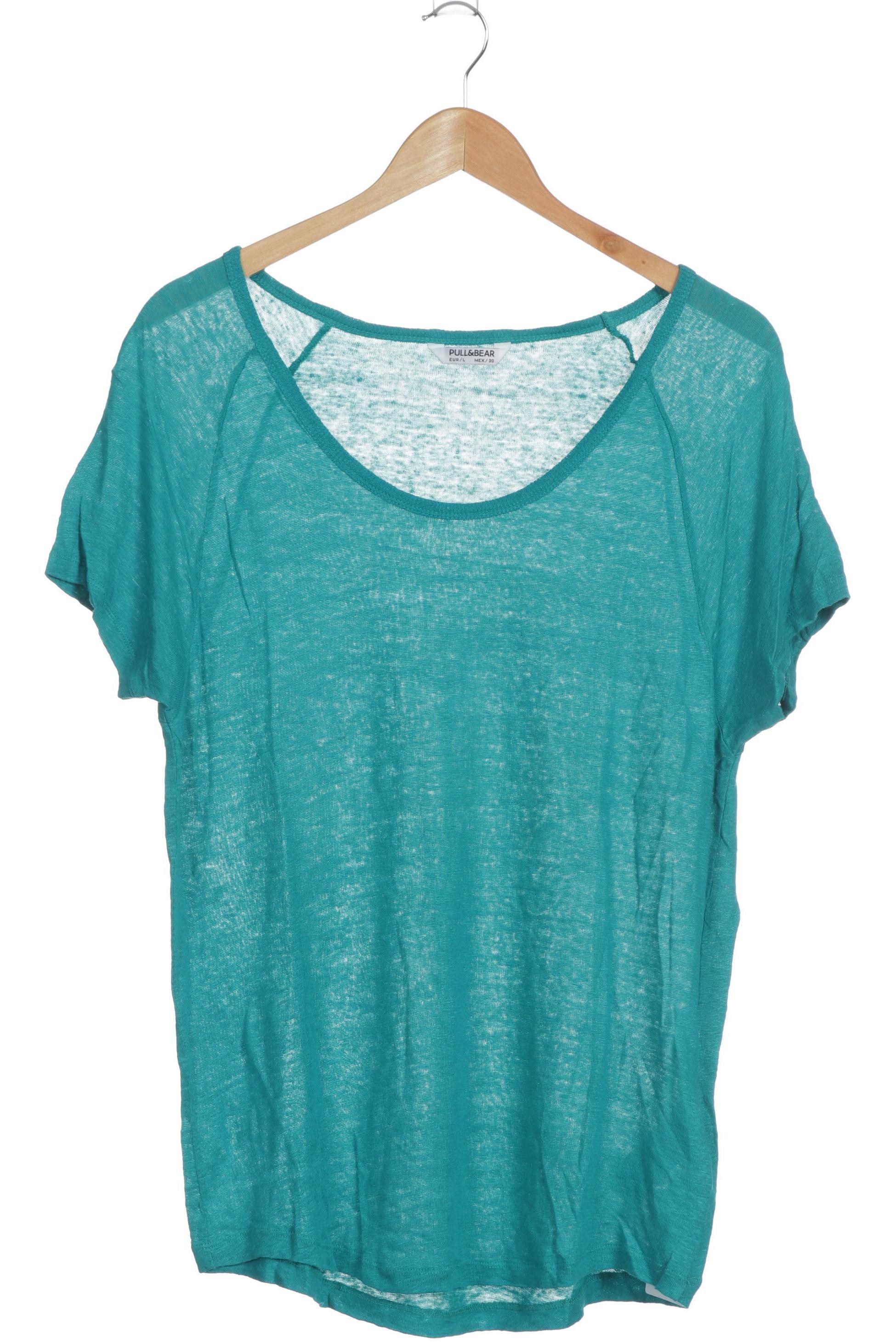 

Pull & Bear Damen T-Shirt, türkis, Gr.