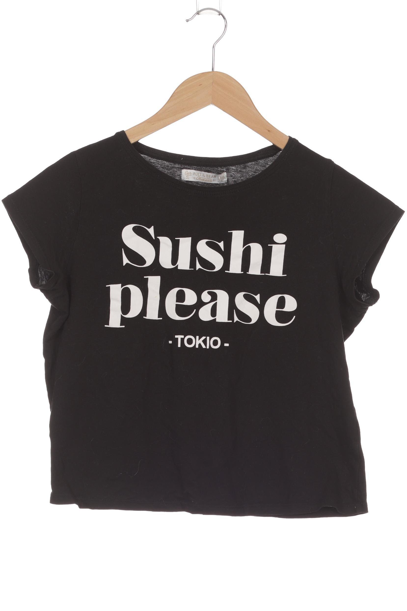 

Pull & Bear Damen T-Shirt, schwarz, Gr.