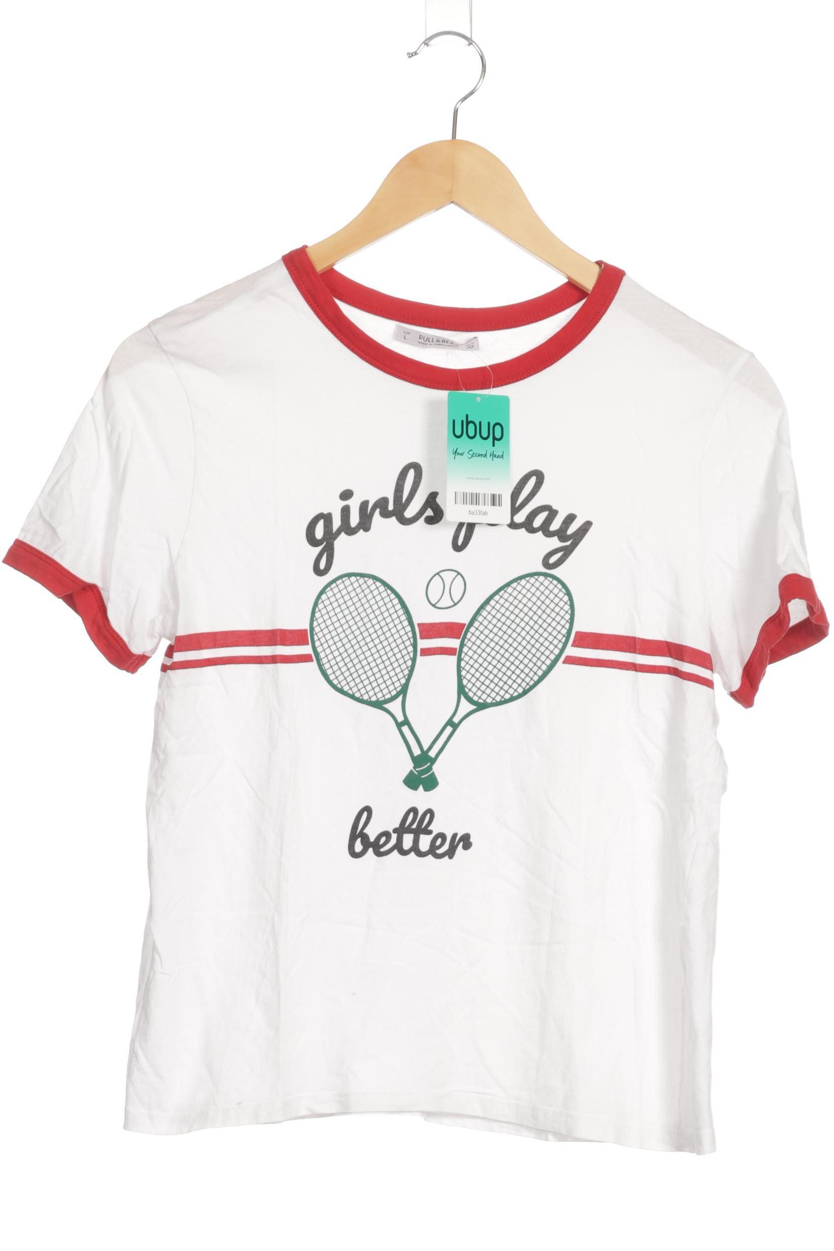 

Pull & Bear Damen T-Shirt, weiß, Gr.