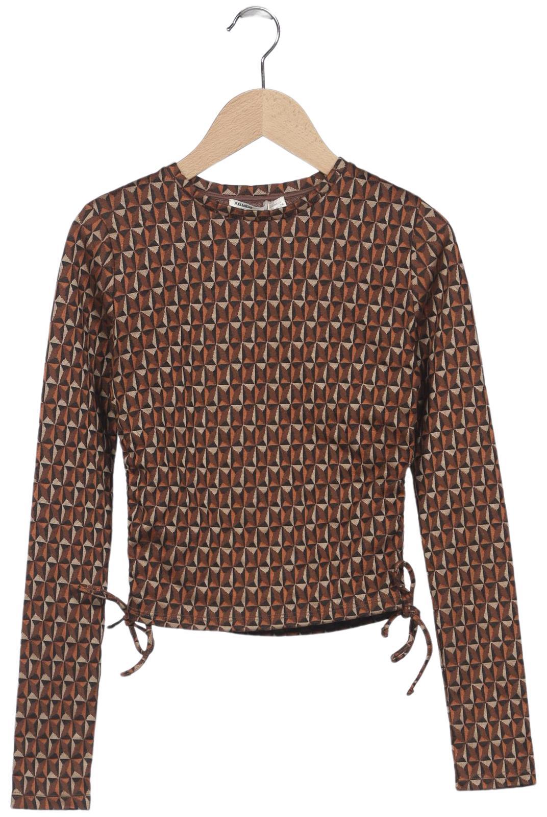 

Pull & Bear Damen Langarmshirt, braun, Gr. 34