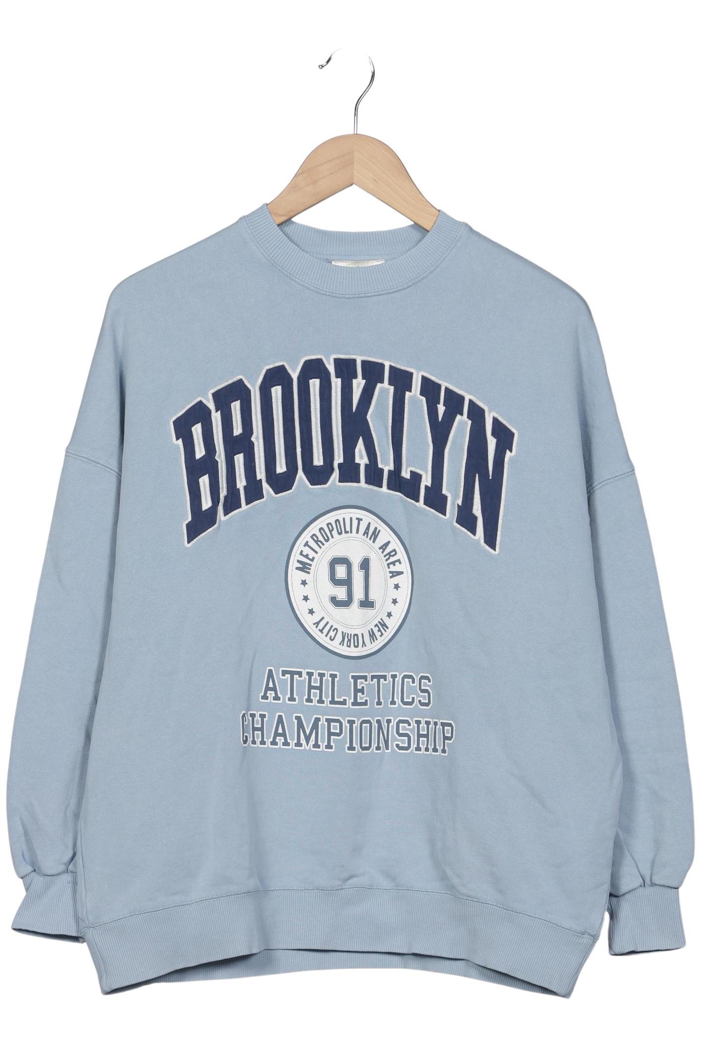 

Pull & Bear Damen Sweatshirt, blau, Gr. 34