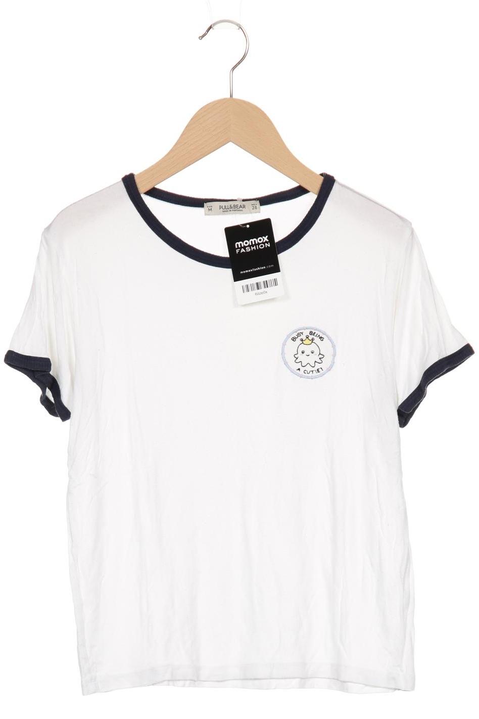 

Pull & Bear Damen T-Shirt, weiß, Gr. 38