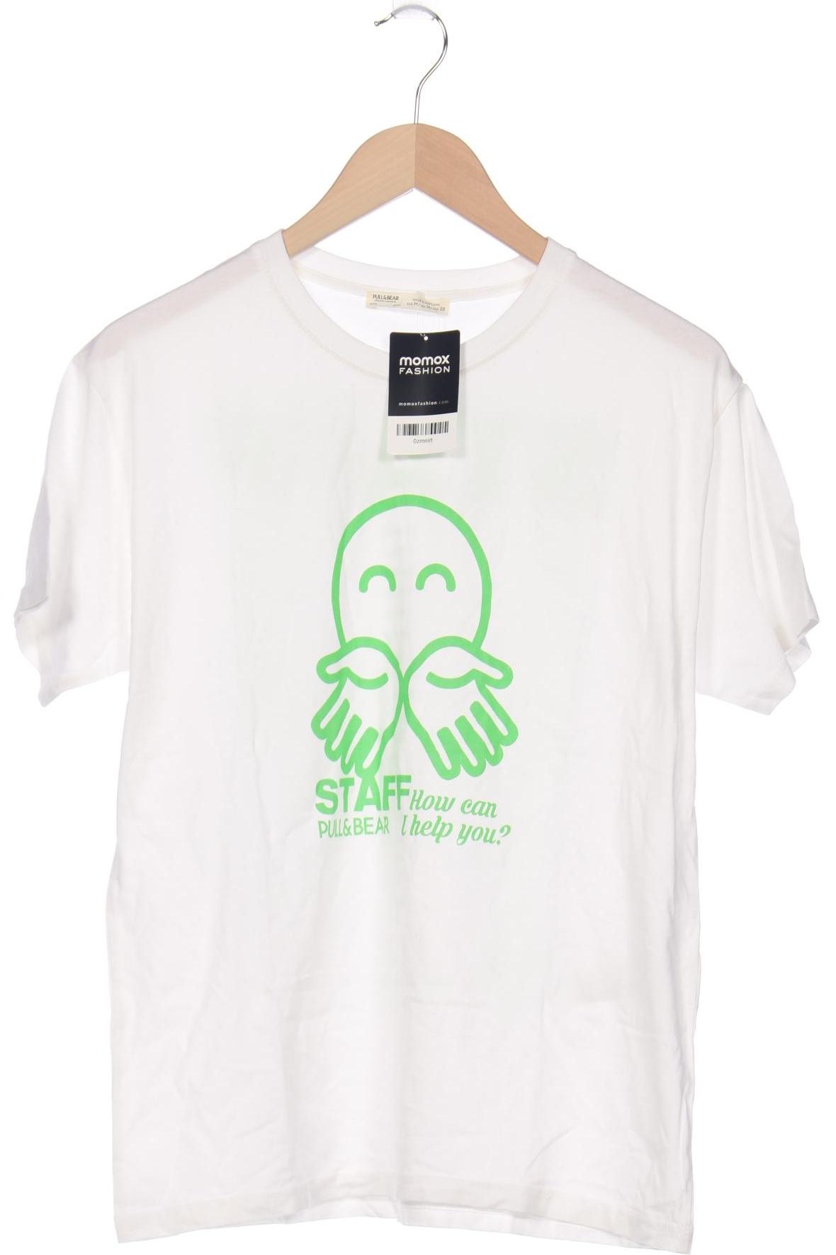 

Pull & Bear Damen T-Shirt, weiß, Gr. 38