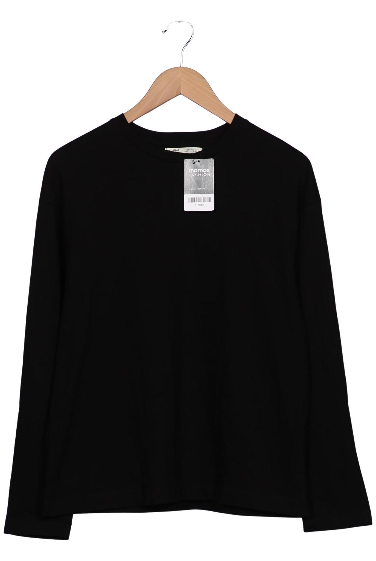 

Pull & Bear Damen Langarmshirt, schwarz, Gr. 36