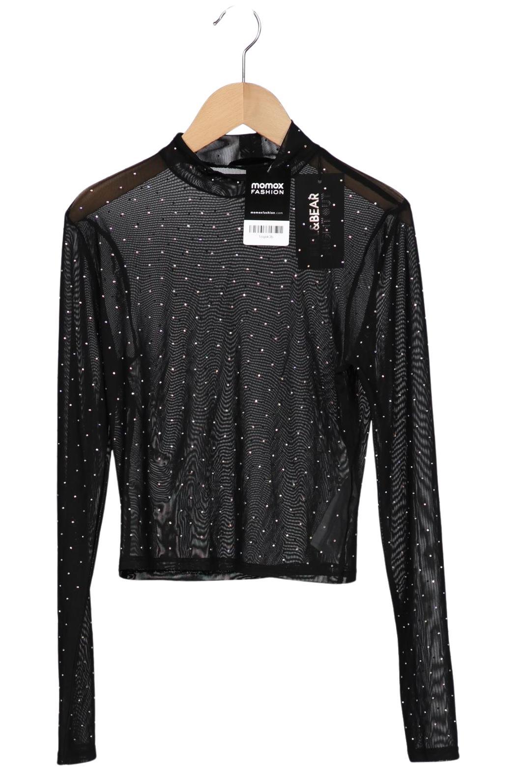 

Pull & Bear Damen Langarmshirt, schwarz, Gr. 42