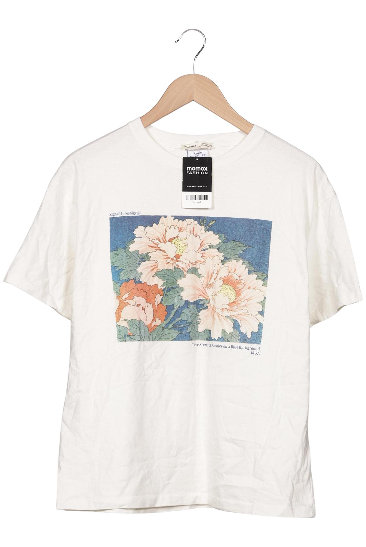 

Pull & Bear Damen T-Shirt, weiß, Gr. 38