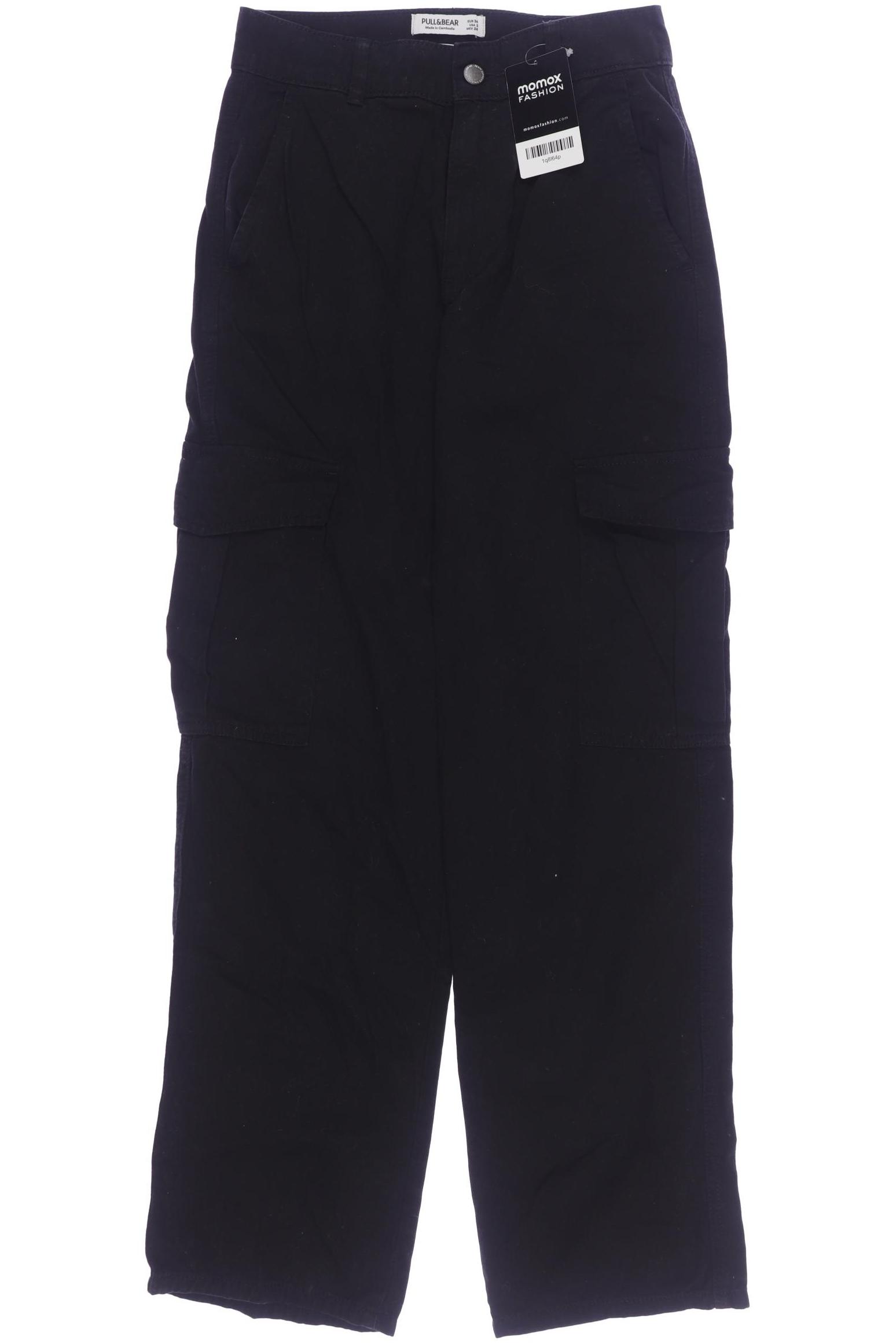 

Pull & Bear Damen Stoffhose, schwarz, Gr. 34
