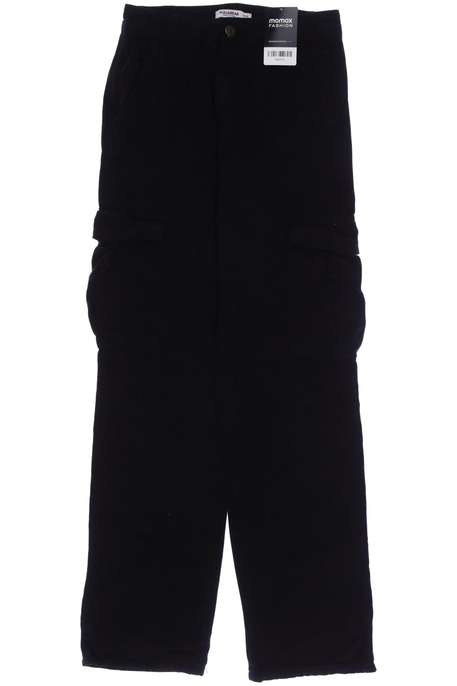 

Pull & Bear Damen Stoffhose, schwarz, Gr. 34