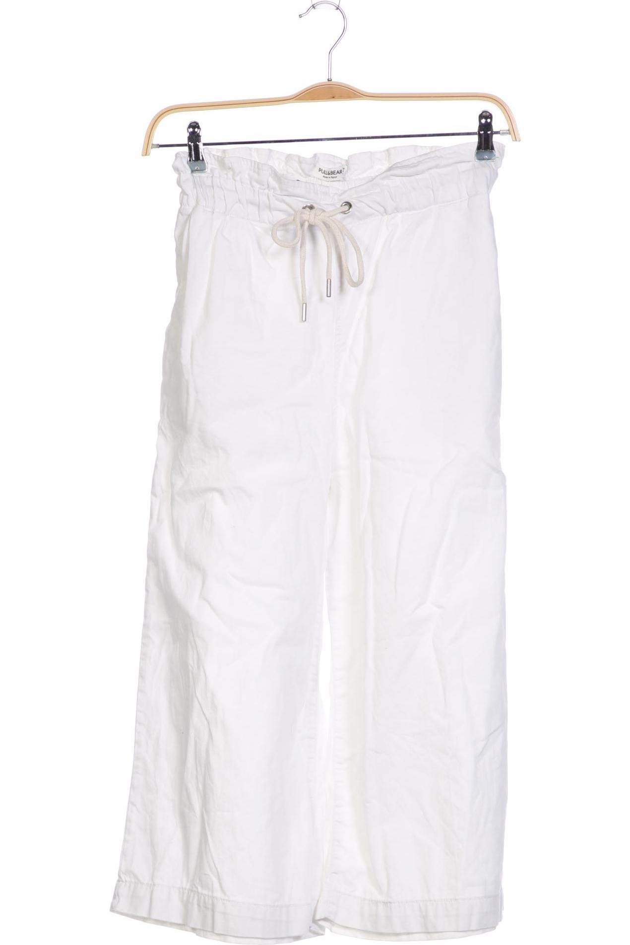 

Pull & Bear Damen Stoffhose, weiß, Gr. 38