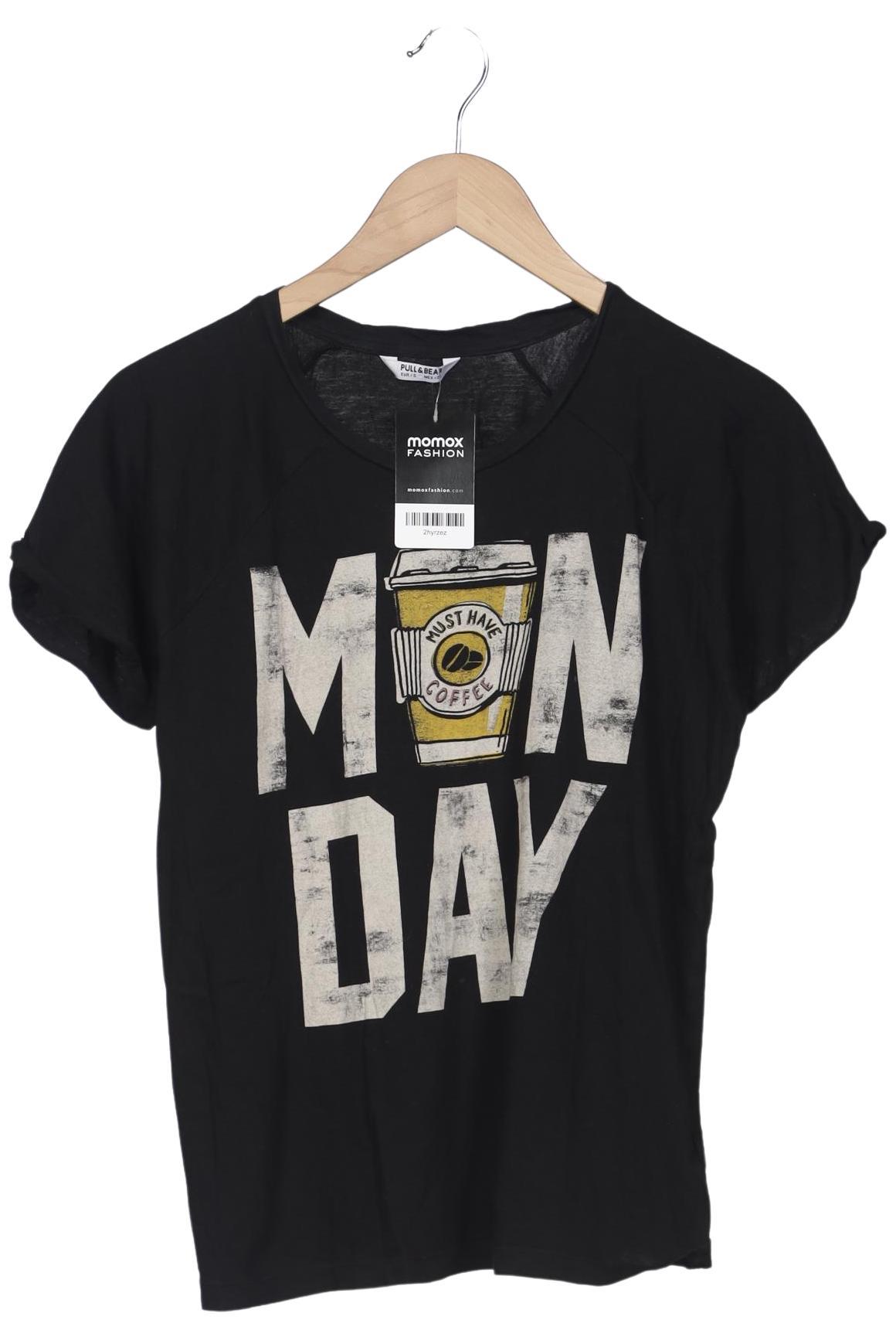 

Pull & Bear Damen T-Shirt, schwarz, Gr. 36