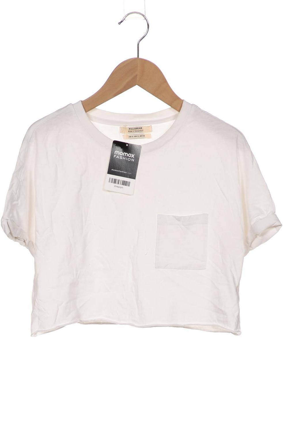

Pull & Bear Damen T-Shirt, weiß, Gr. 36