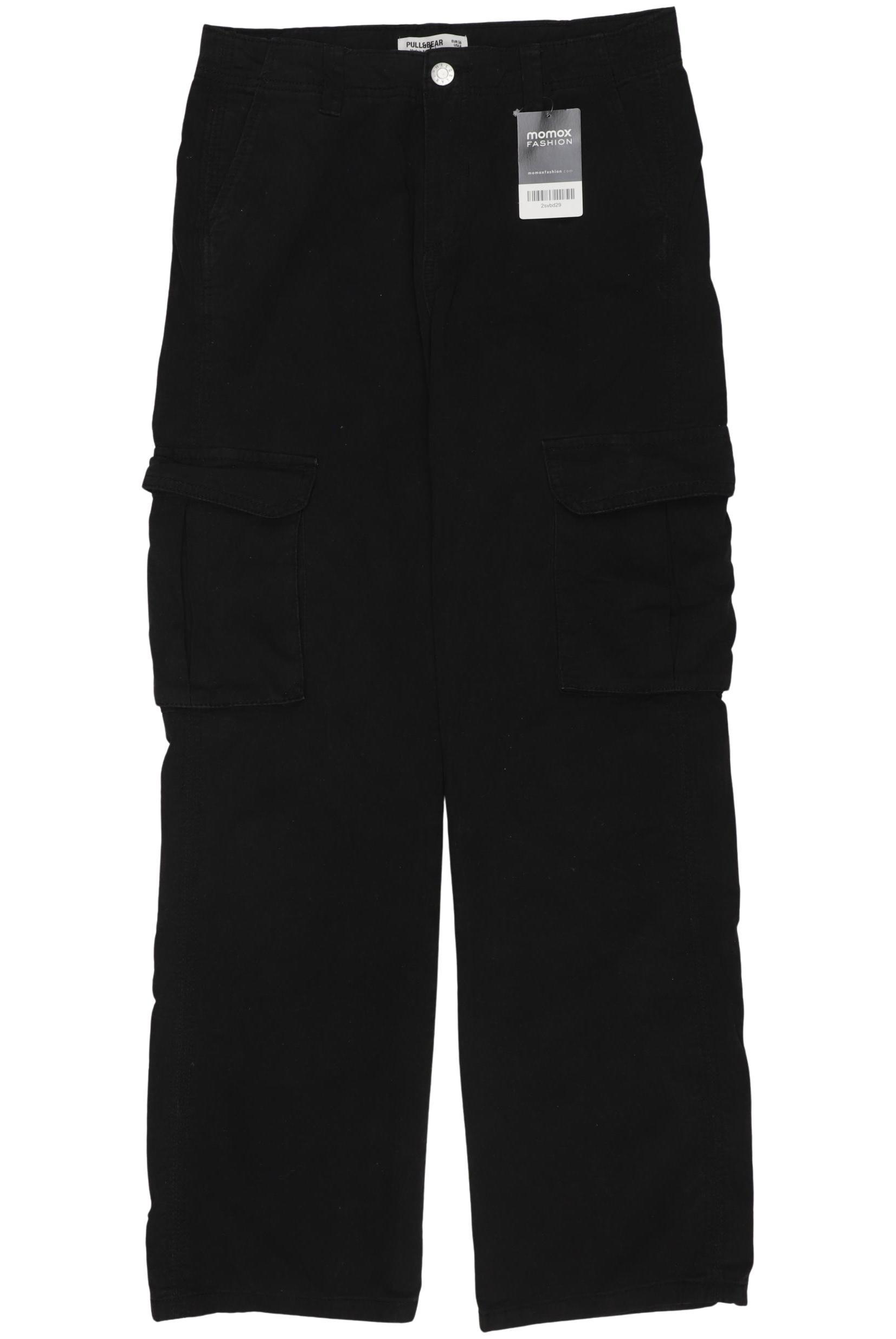 

Pull & Bear Damen Stoffhose, schwarz, Gr. 36