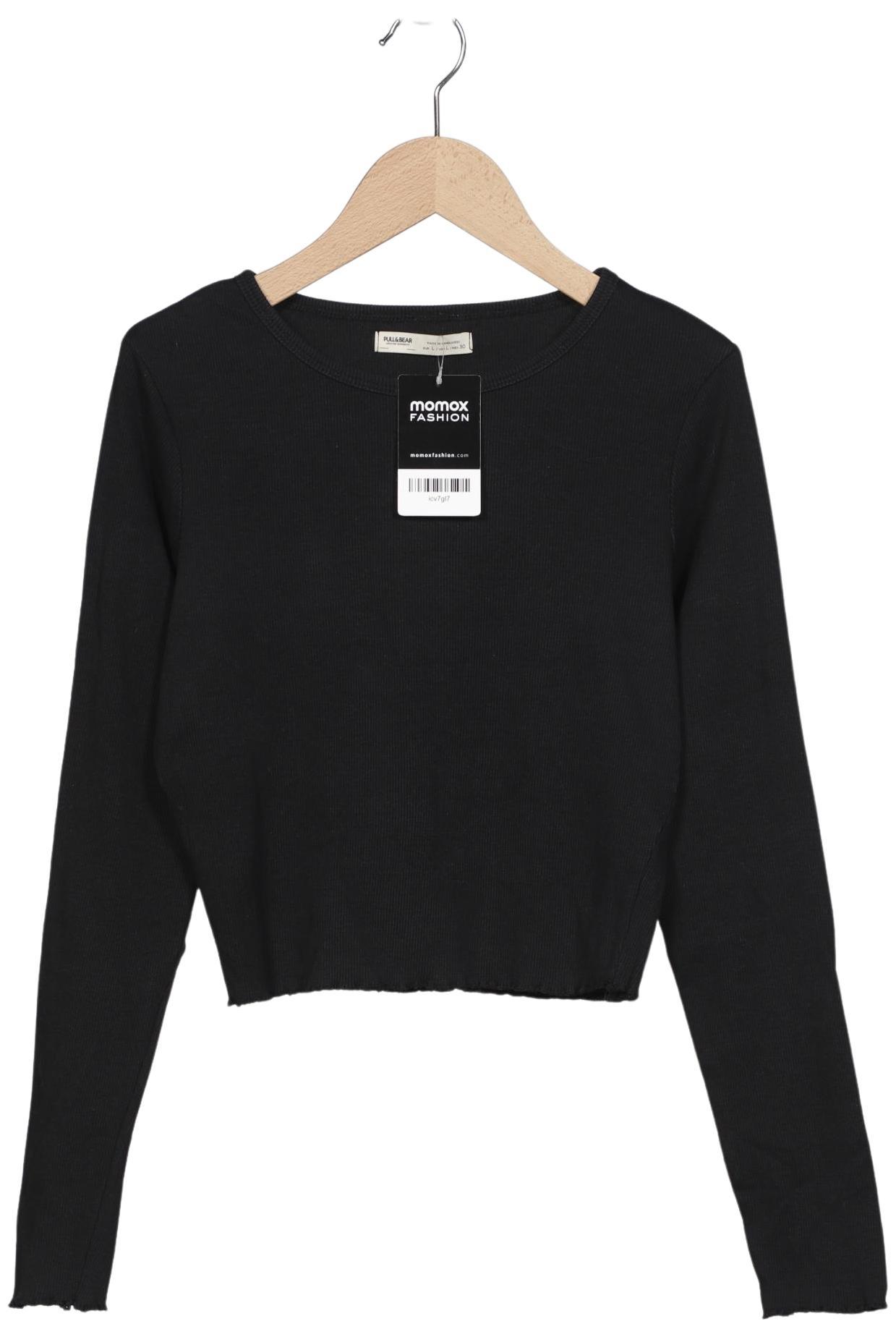 

Pull & Bear Damen Langarmshirt, schwarz, Gr. 42