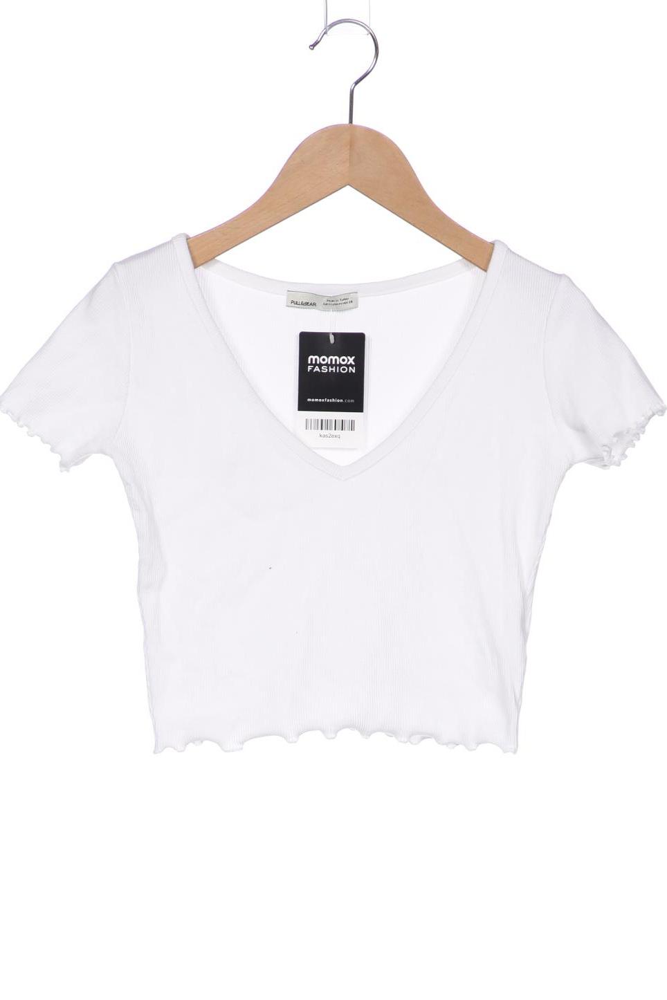 

Pull & Bear Damen T-Shirt, weiß, Gr. 38
