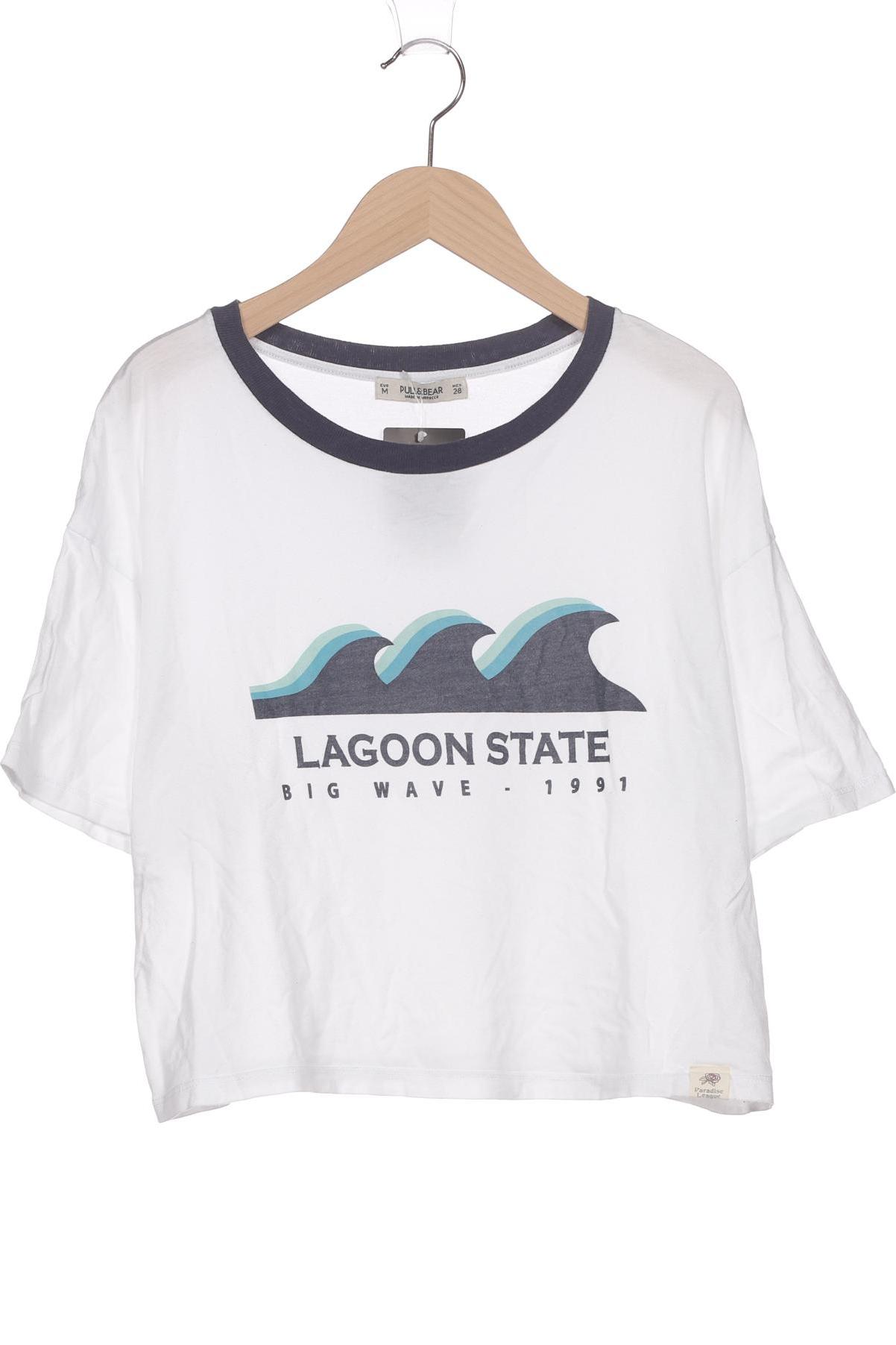 

Pull & Bear Damen T-Shirt, weiß, Gr. 38