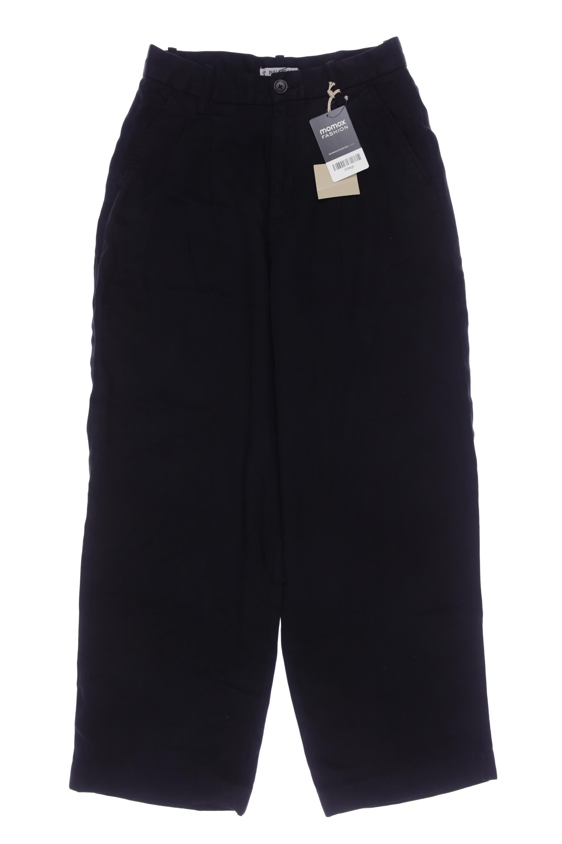

Pull & Bear Damen Stoffhose, schwarz, Gr. 0