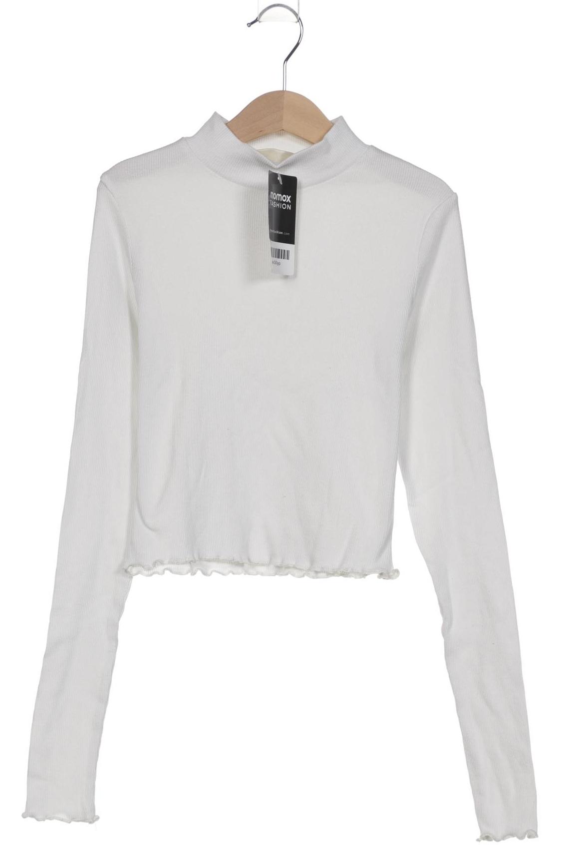 

Pull & Bear Damen Langarmshirt, weiß, Gr. 36