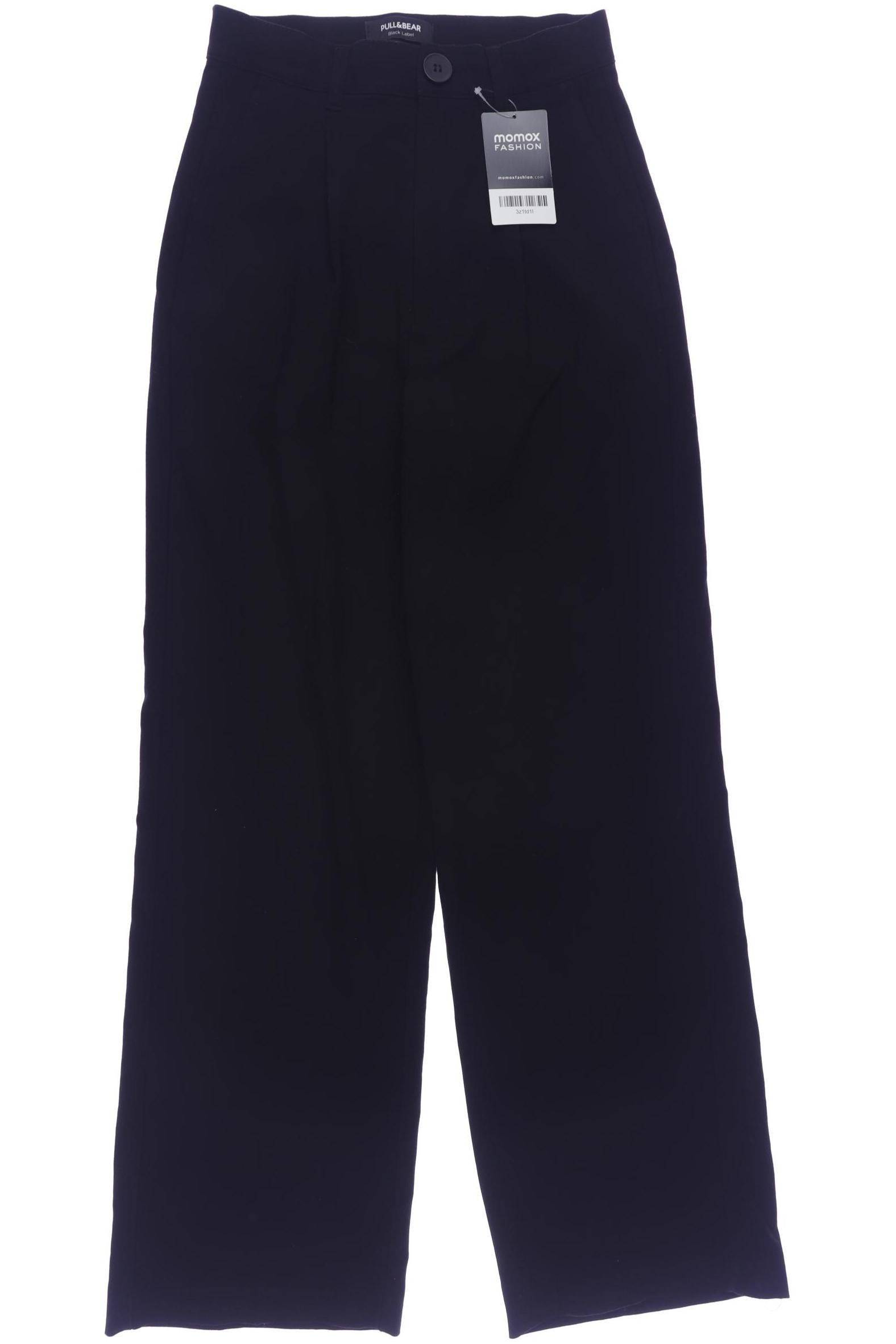 

Pull & Bear Damen Stoffhose, schwarz, Gr. 0