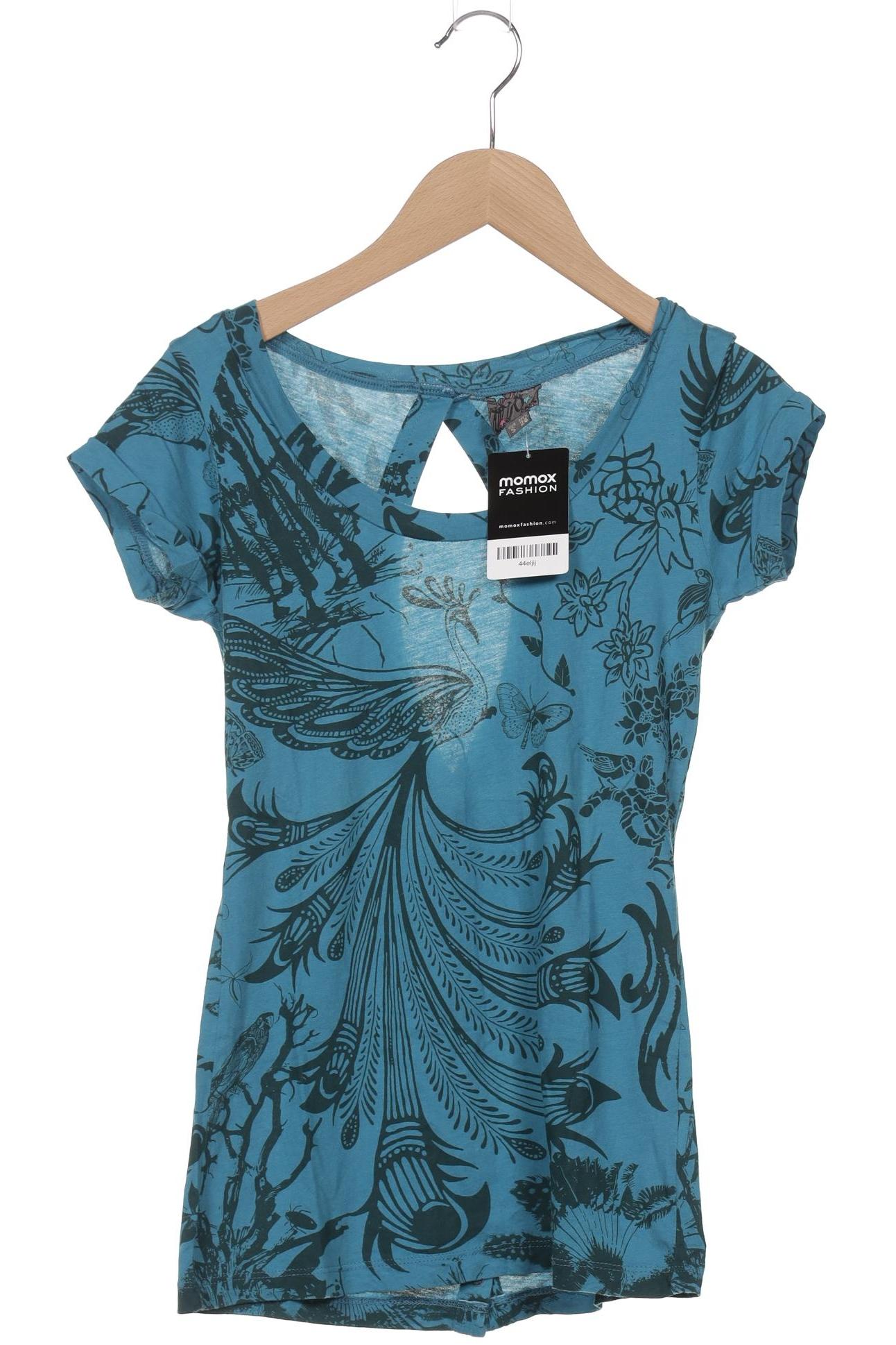 

Pull & Bear Damen T-Shirt, blau, Gr. 36