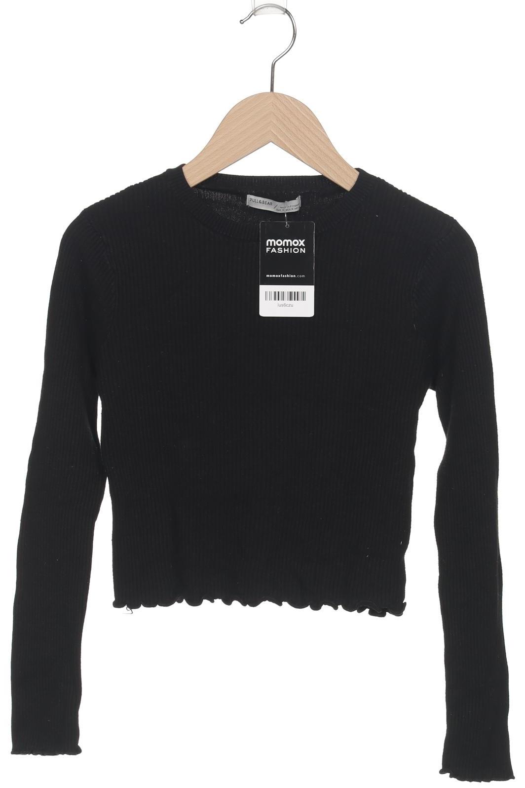 

Pull & Bear Damen Langarmshirt, schwarz, Gr. 36