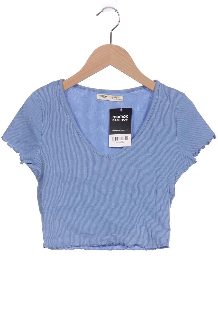 

Pull & Bear Damen T-Shirt, blau, Gr. 36