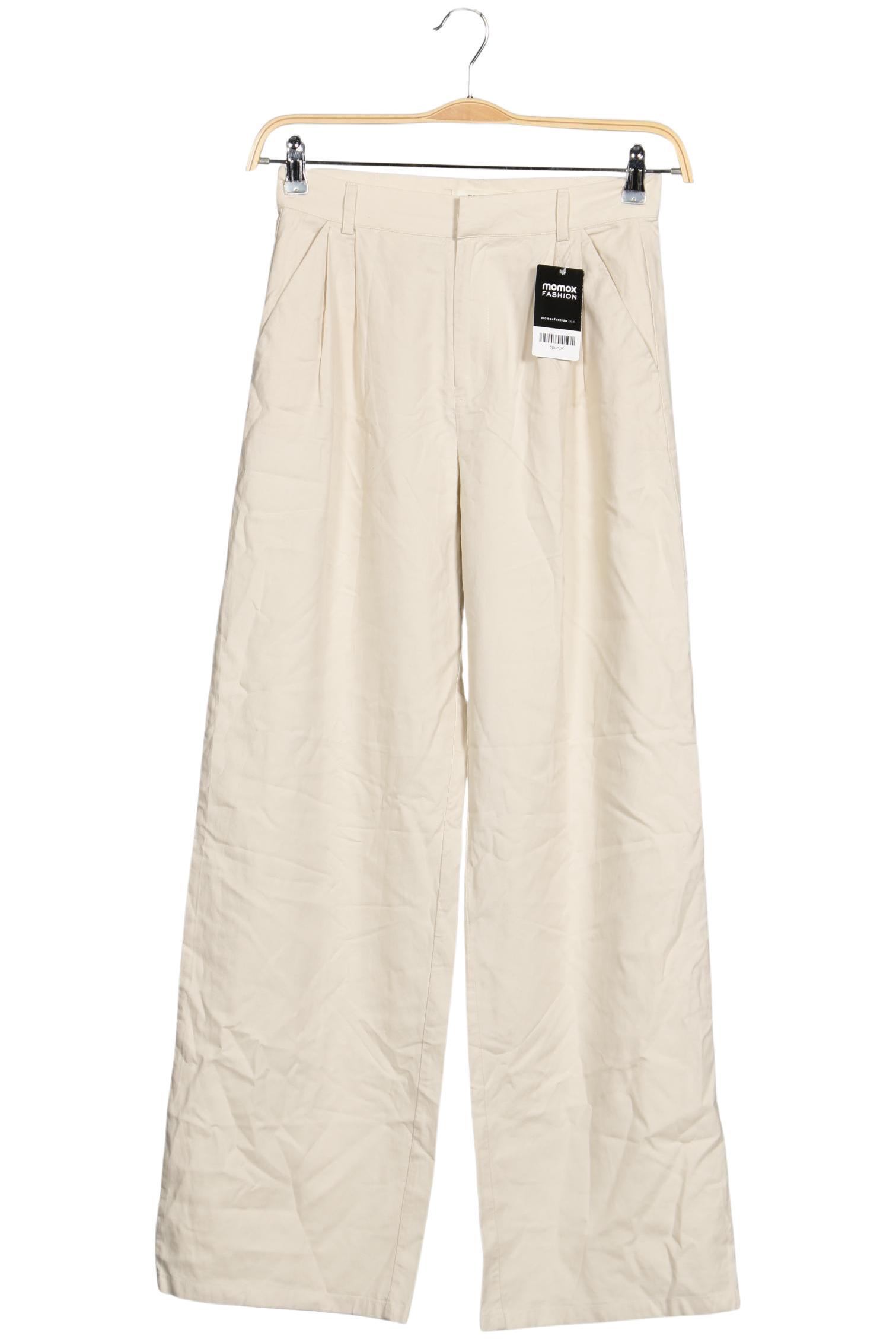 

Pull & Bear Damen Stoffhose, cremeweiß, Gr. 0