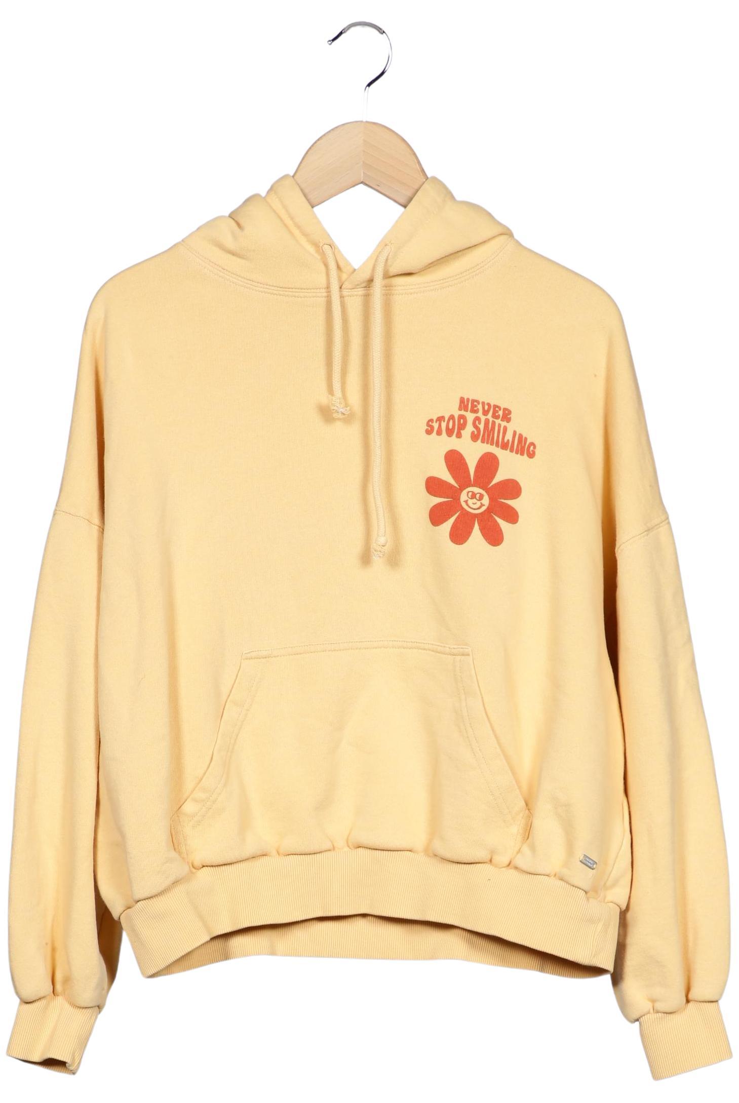 

Pull & Bear Damen Kapuzenpullover, gelb, Gr. 38