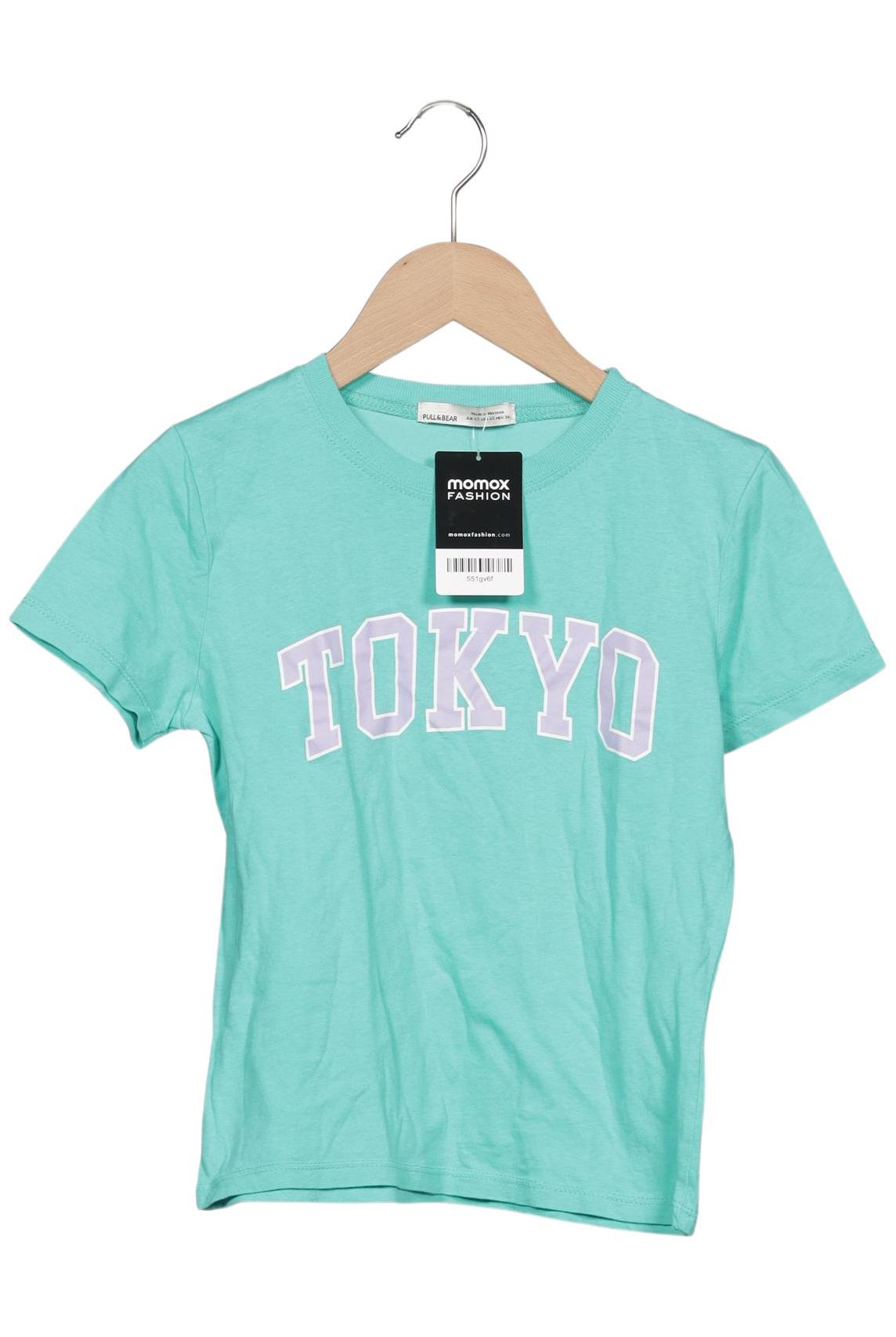 

Pull & Bear Damen T-Shirt, türkis, Gr. 34